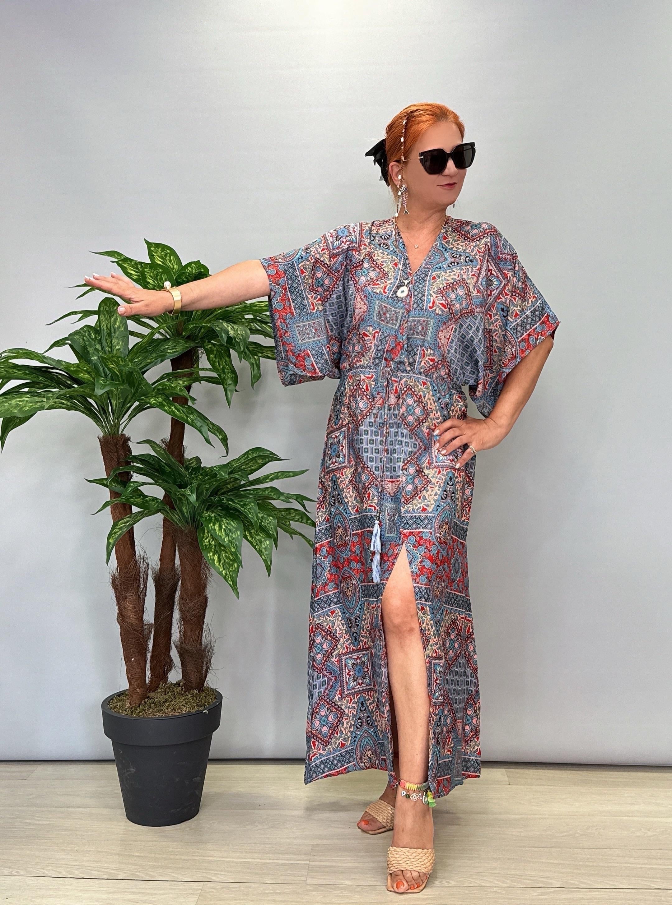 7820 Hint İpeği Elbise