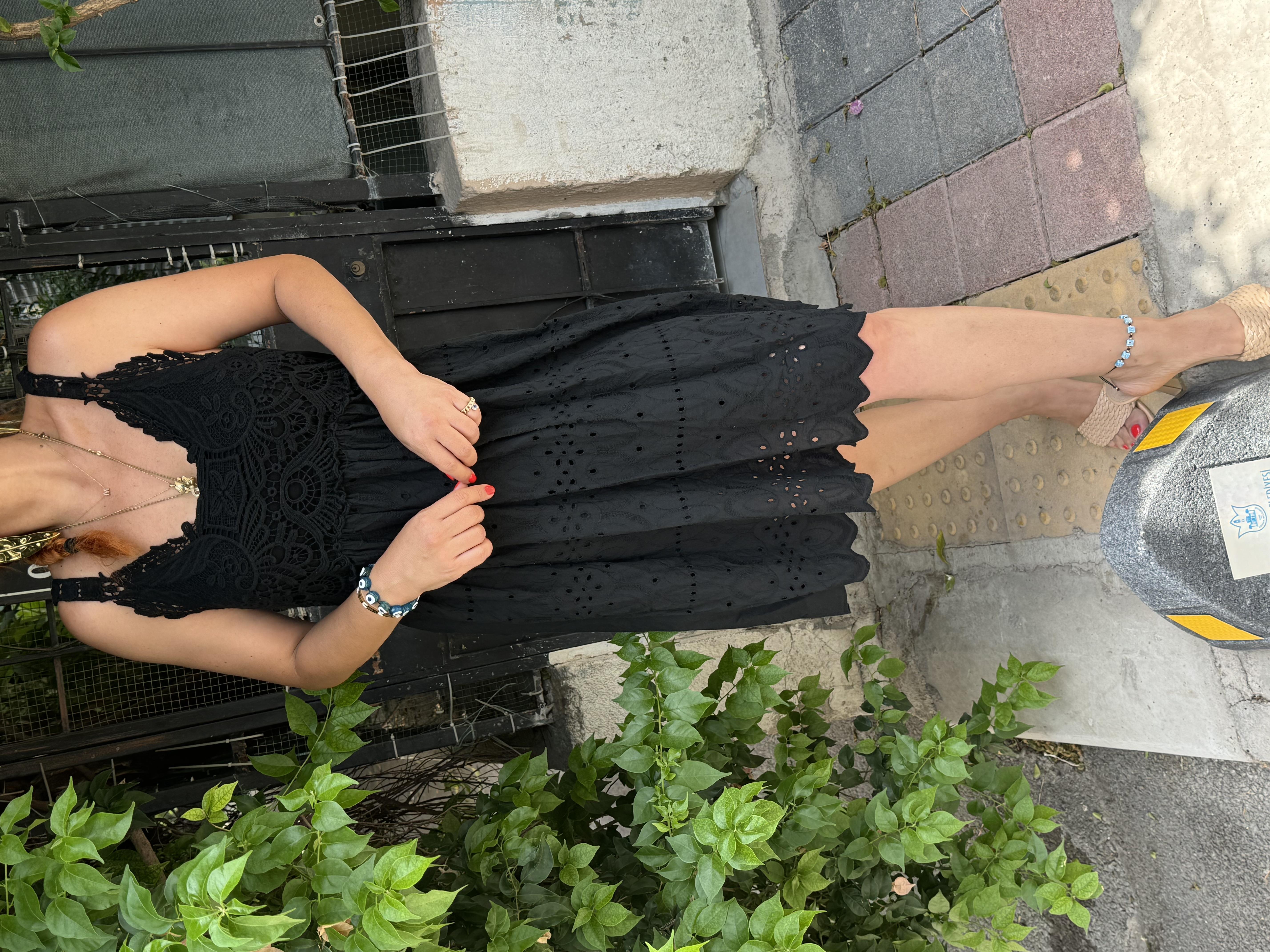 8020 PREMIUM İTALYAN  TASARIM FİSTO ELBİSE 42 BEDENE KADAR UYUMLUDUR  SİYAH boyum 1.64