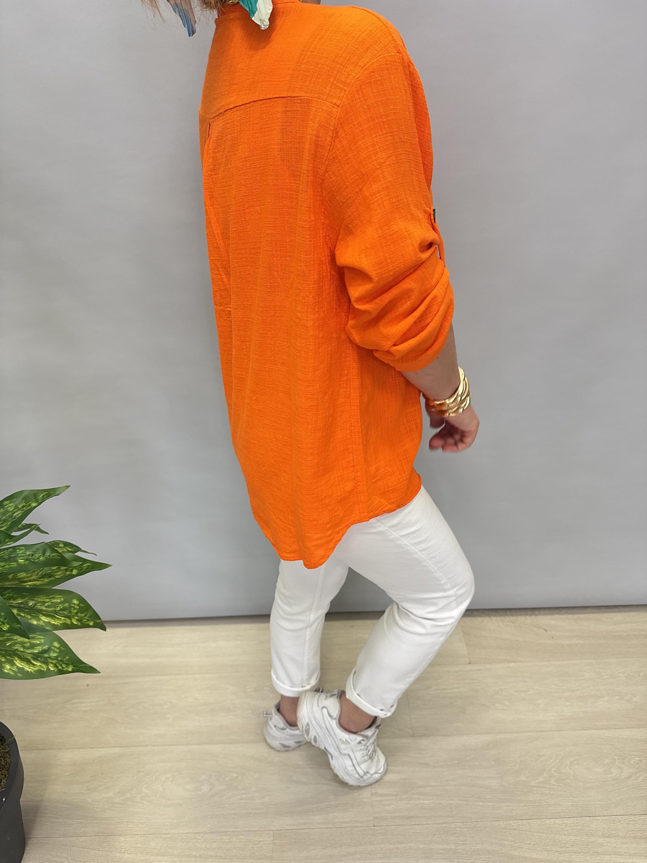 BYZ MNS 8045 PAMUKLU BLUZ TURUNCU