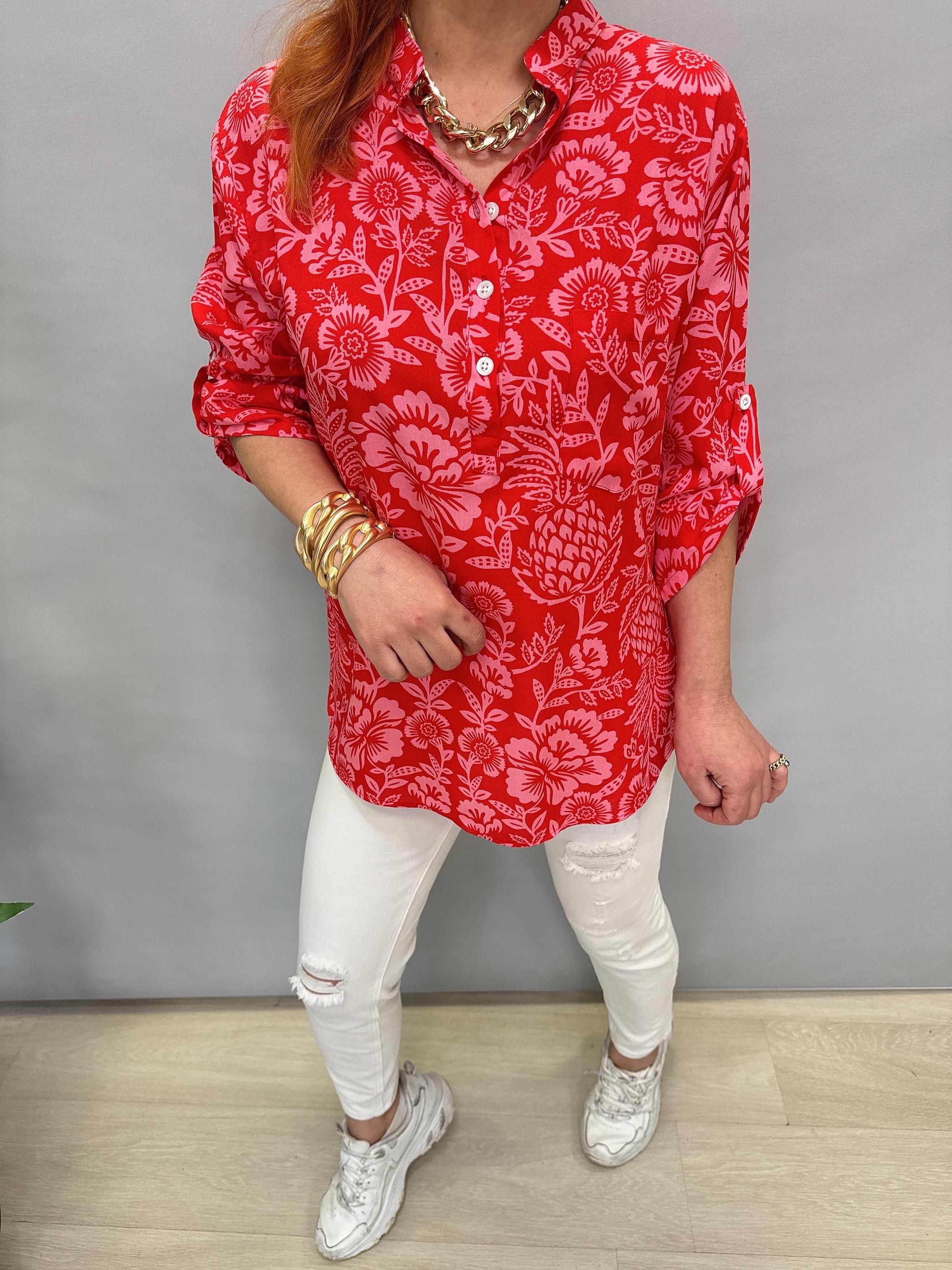 MNS 8790 PAMUKLU VİSKON BLUZ