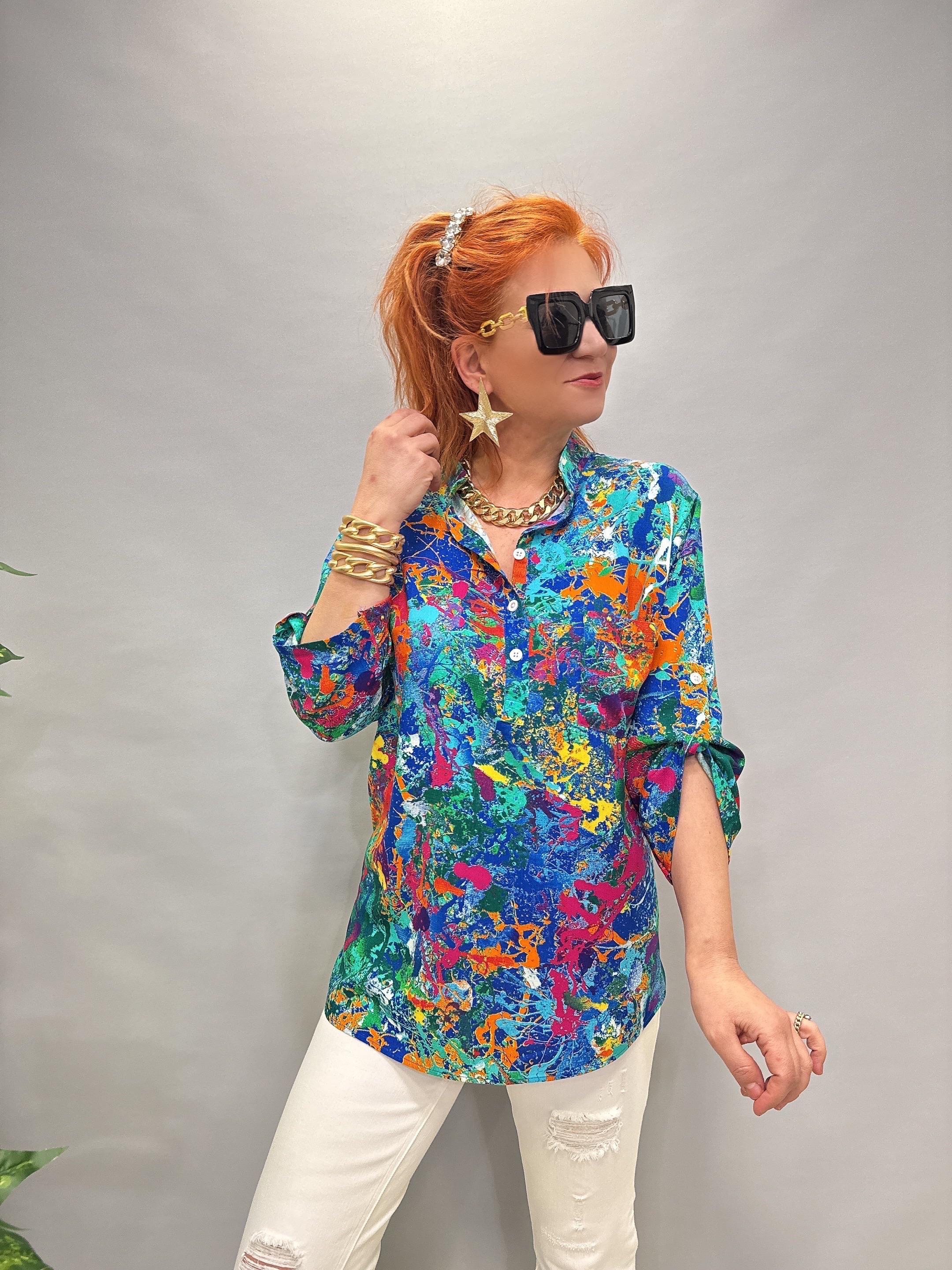 MNS 8790 PAMUKLU VİSKON BLUZ