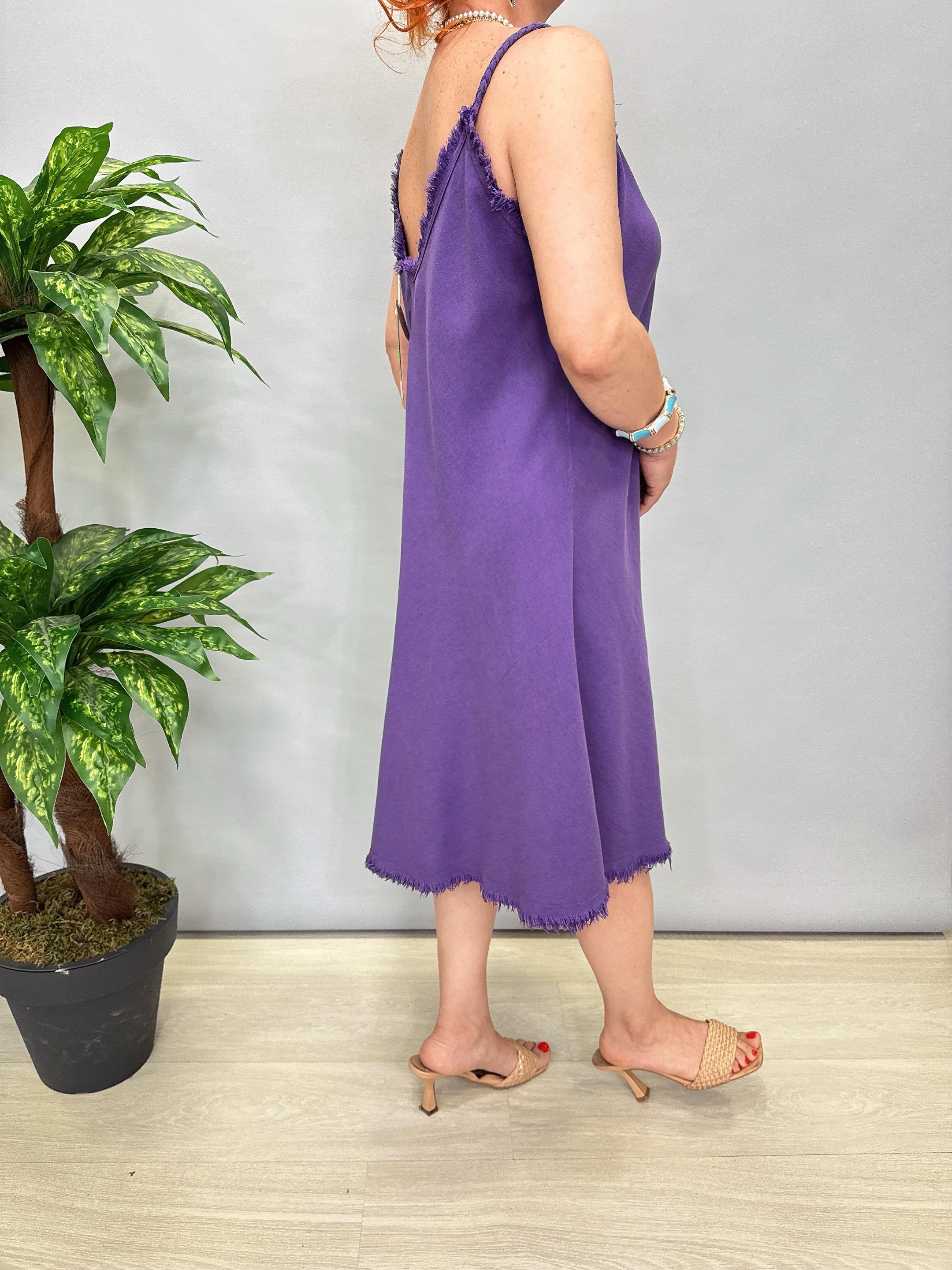 8823 Pamuklu Elbise Mor