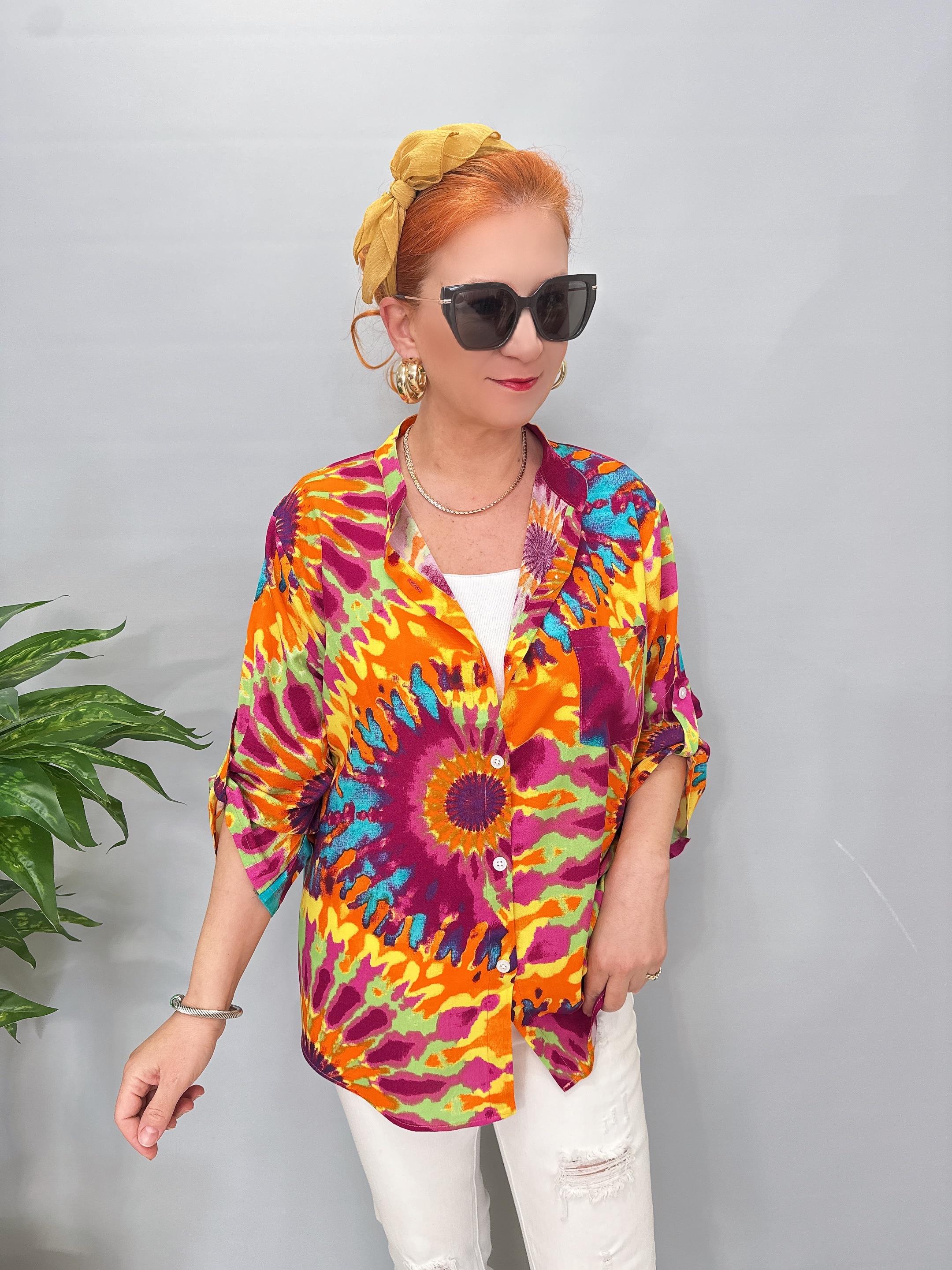 8826 Pamuklu Viskon Gömlek