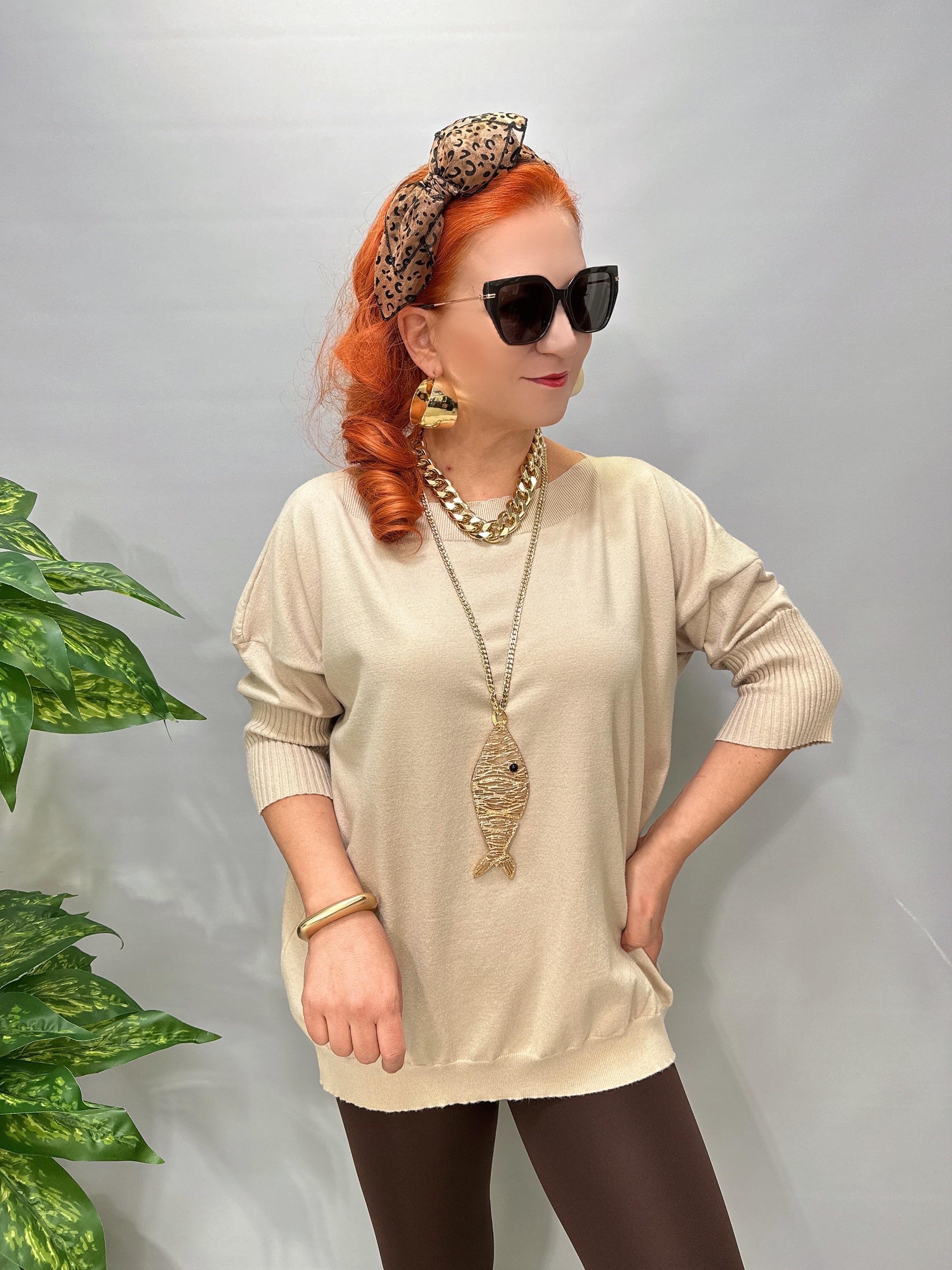 8865 Angora Triko Bluz Taş