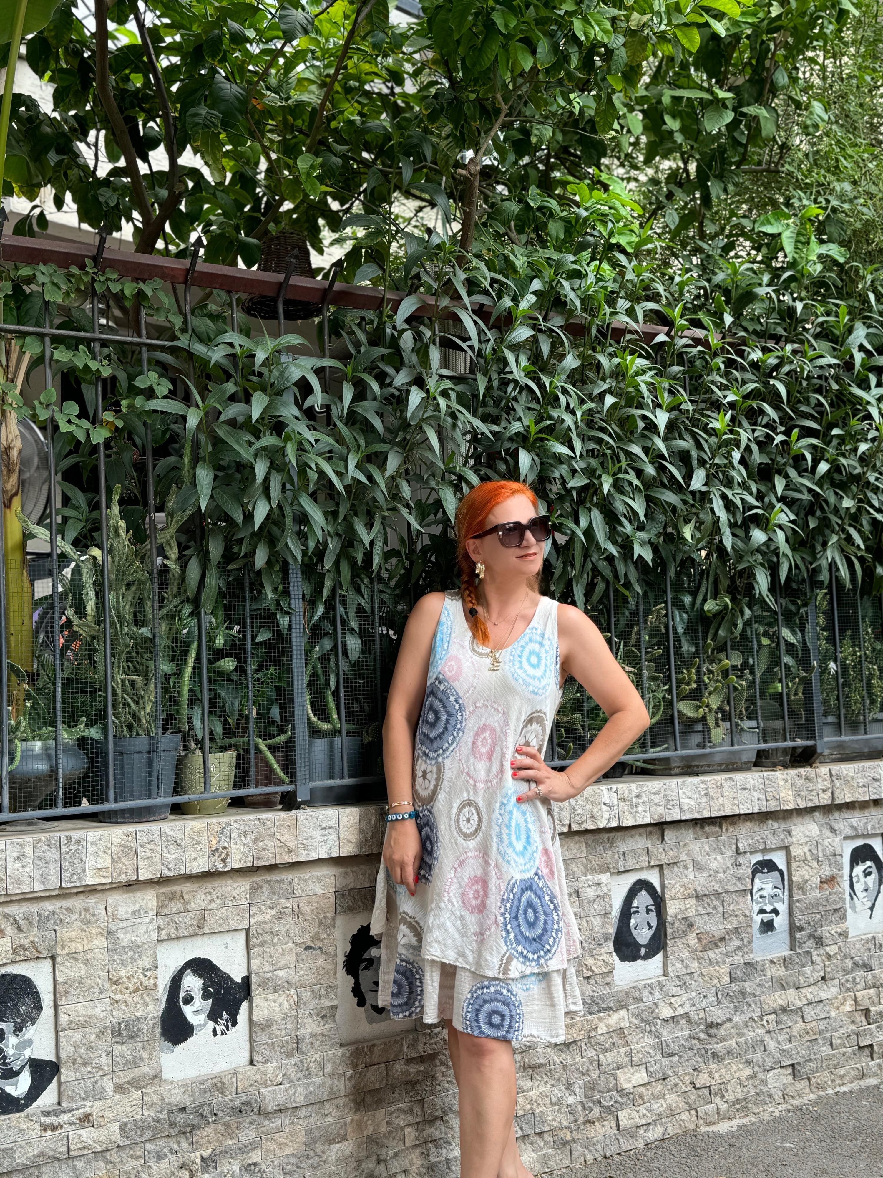 8903 PREMIUM İTALYAN PAMUK DESENLİ ELBİSE 38/42 BEDENE UYUMLUDUR TAŞ boyum 1.64