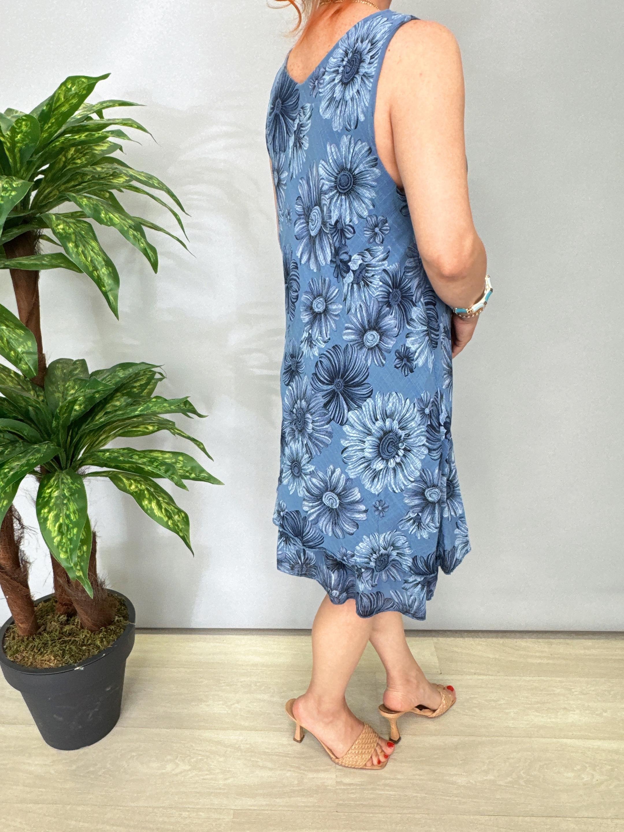 9213 Italyan Elbise Mavi