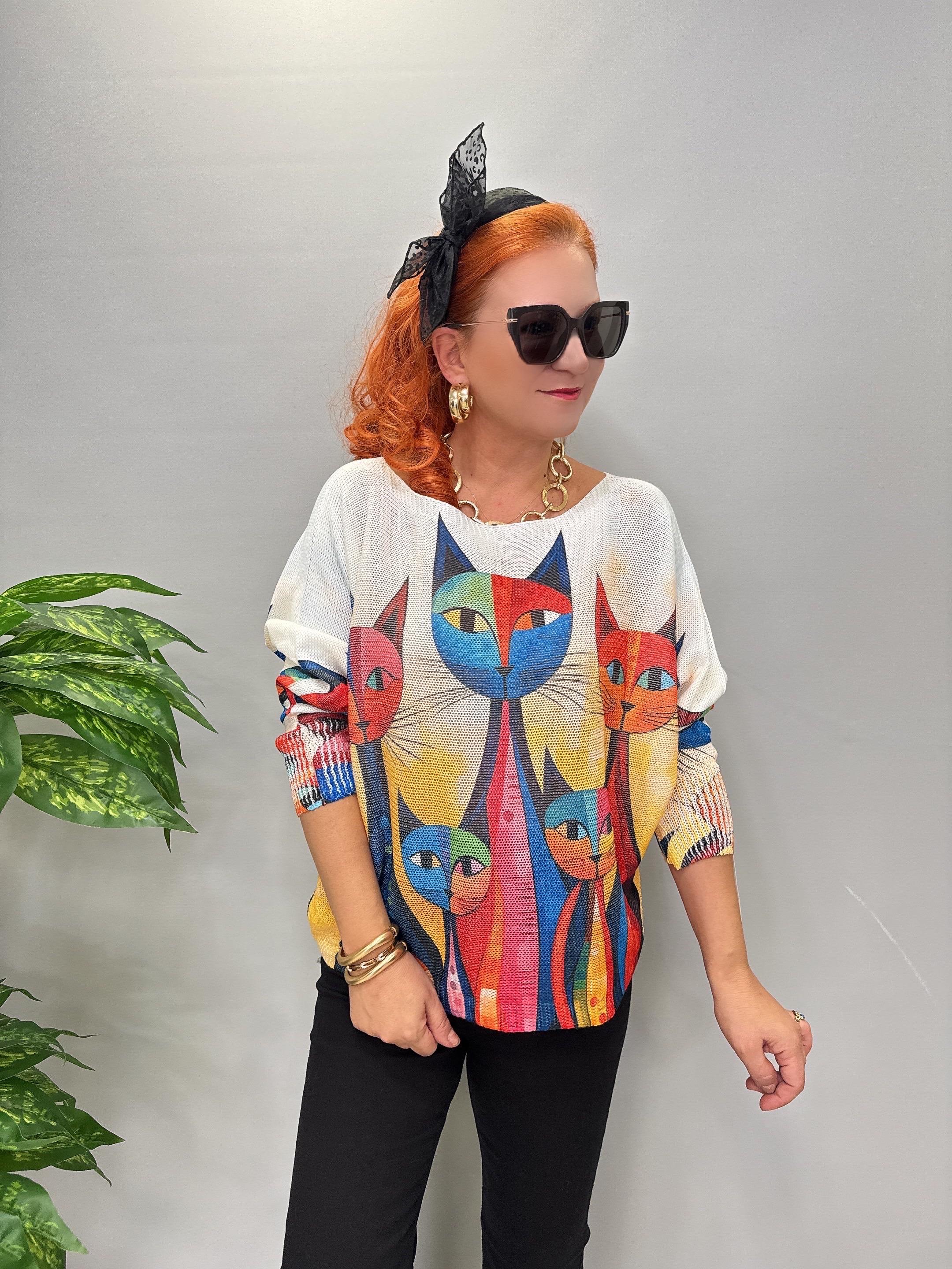 9554 Dijital Baskı Merserize bluz 4