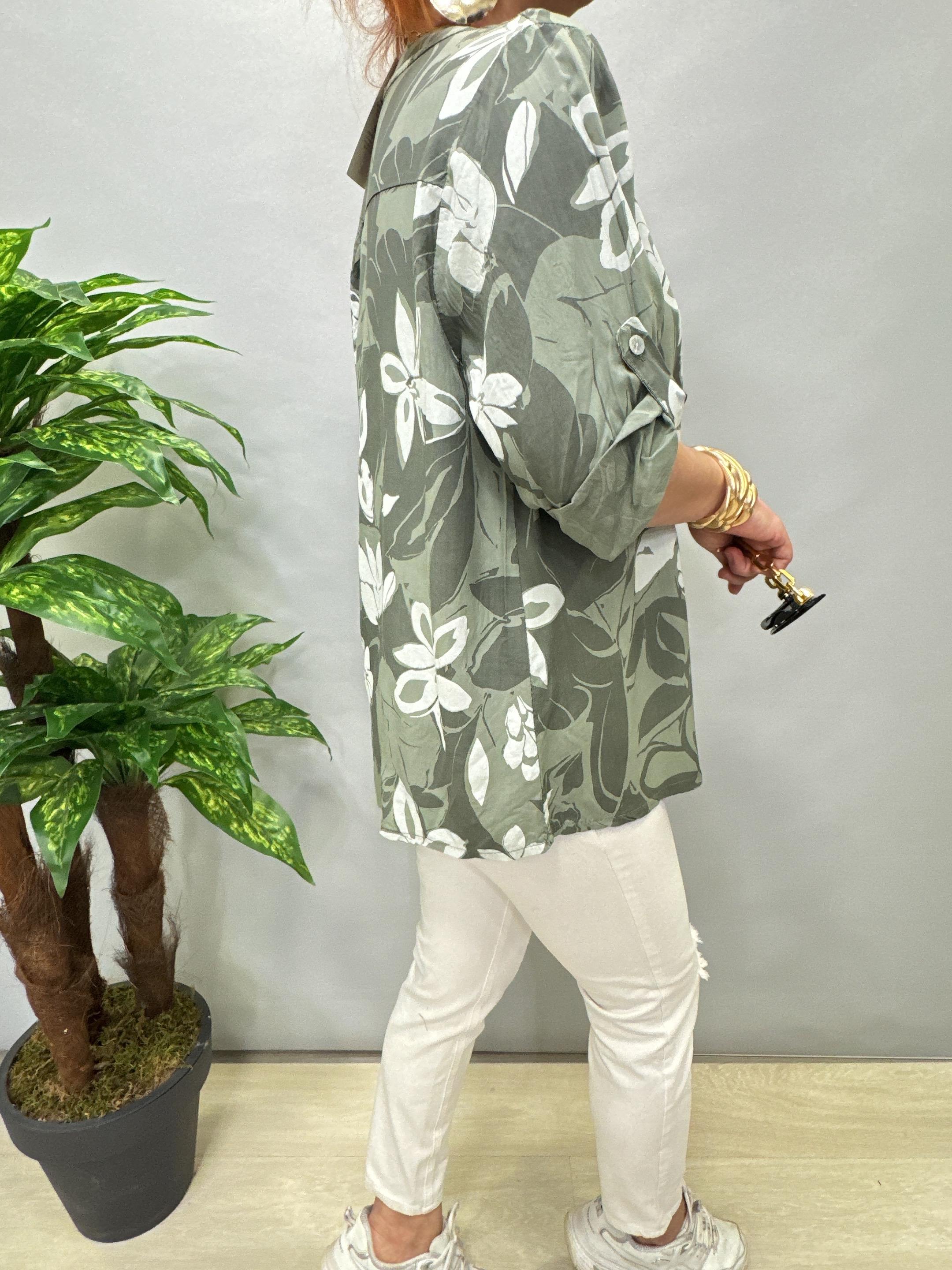 BLZ 7565 İTALYAN BLUZ HAKİ YEŞİL