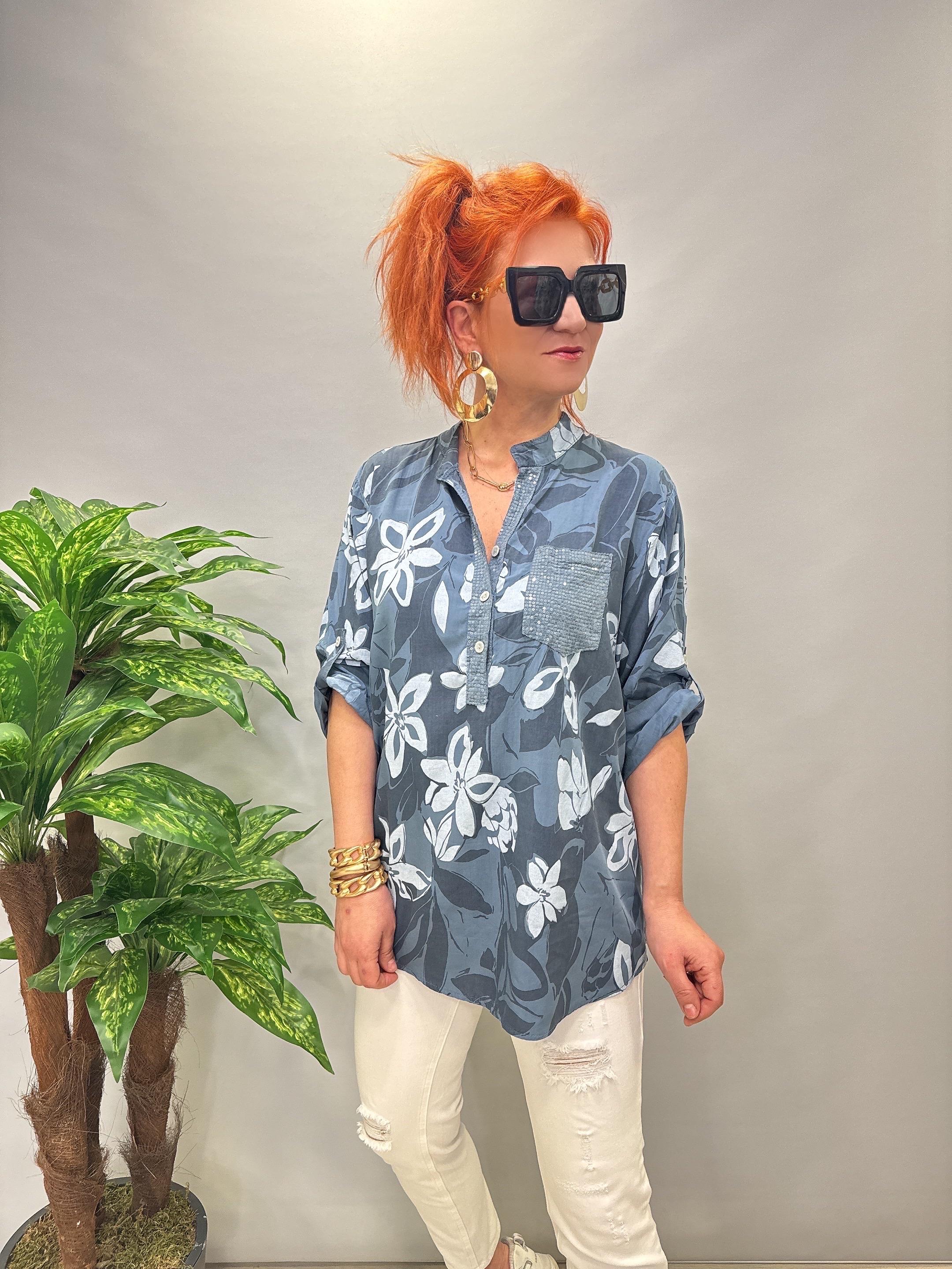 BLZ 7565 İTALYAN BLUZ MAVİ