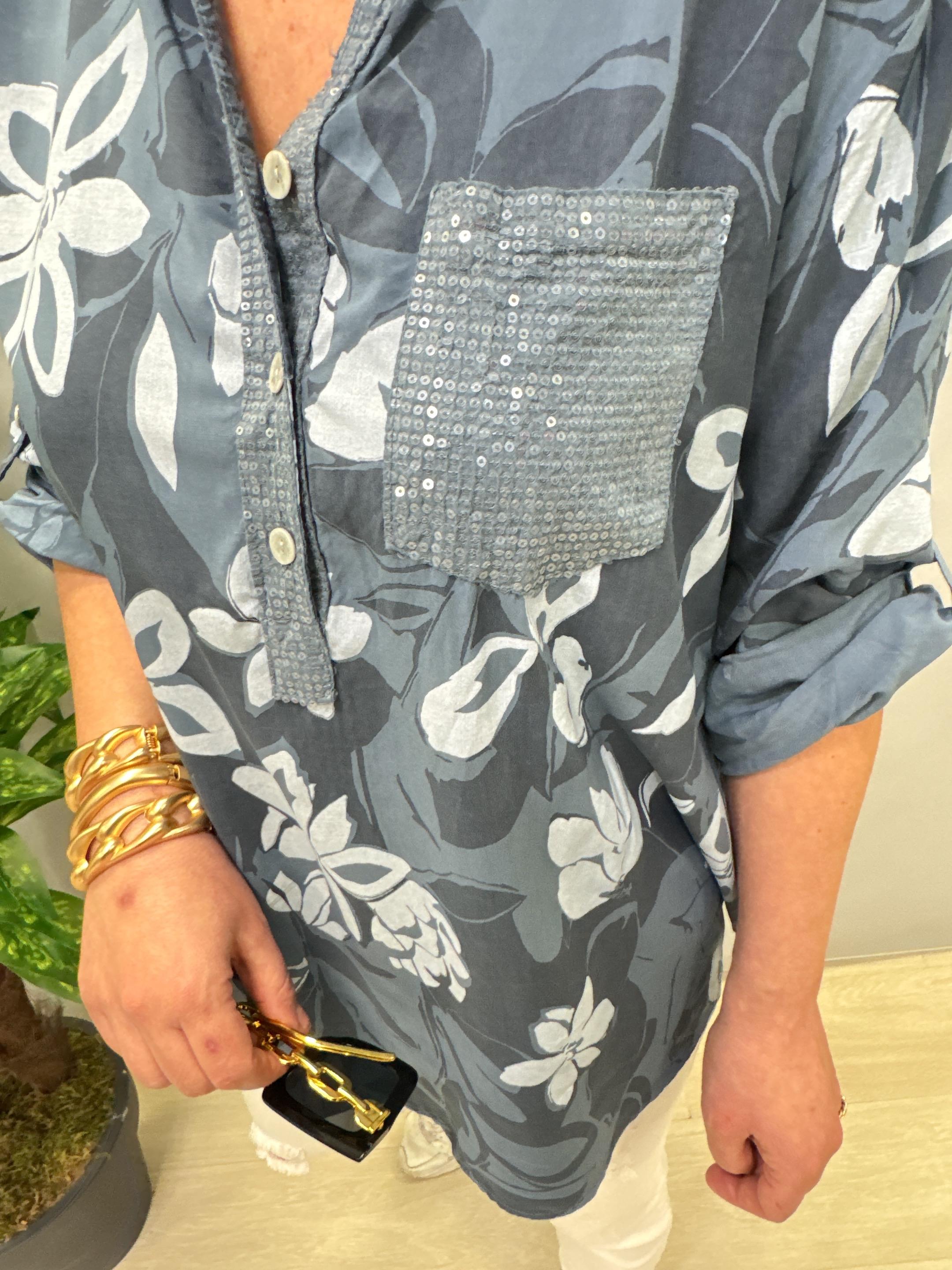 BLZ 7565 İTALYAN BLUZ MAVİ