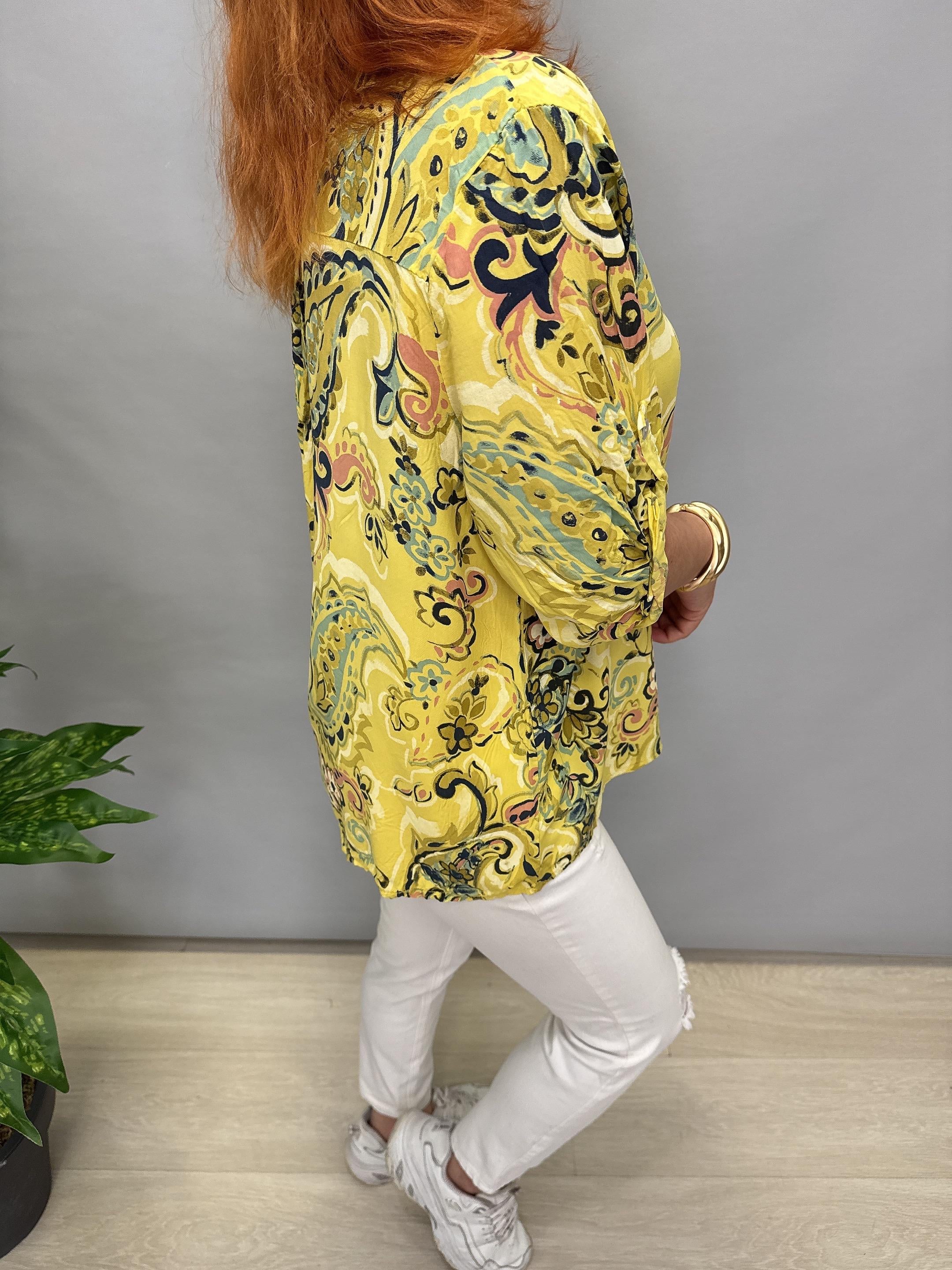 BLZ 8080 PAMUKLU İTALYAN BLUZ SARI
