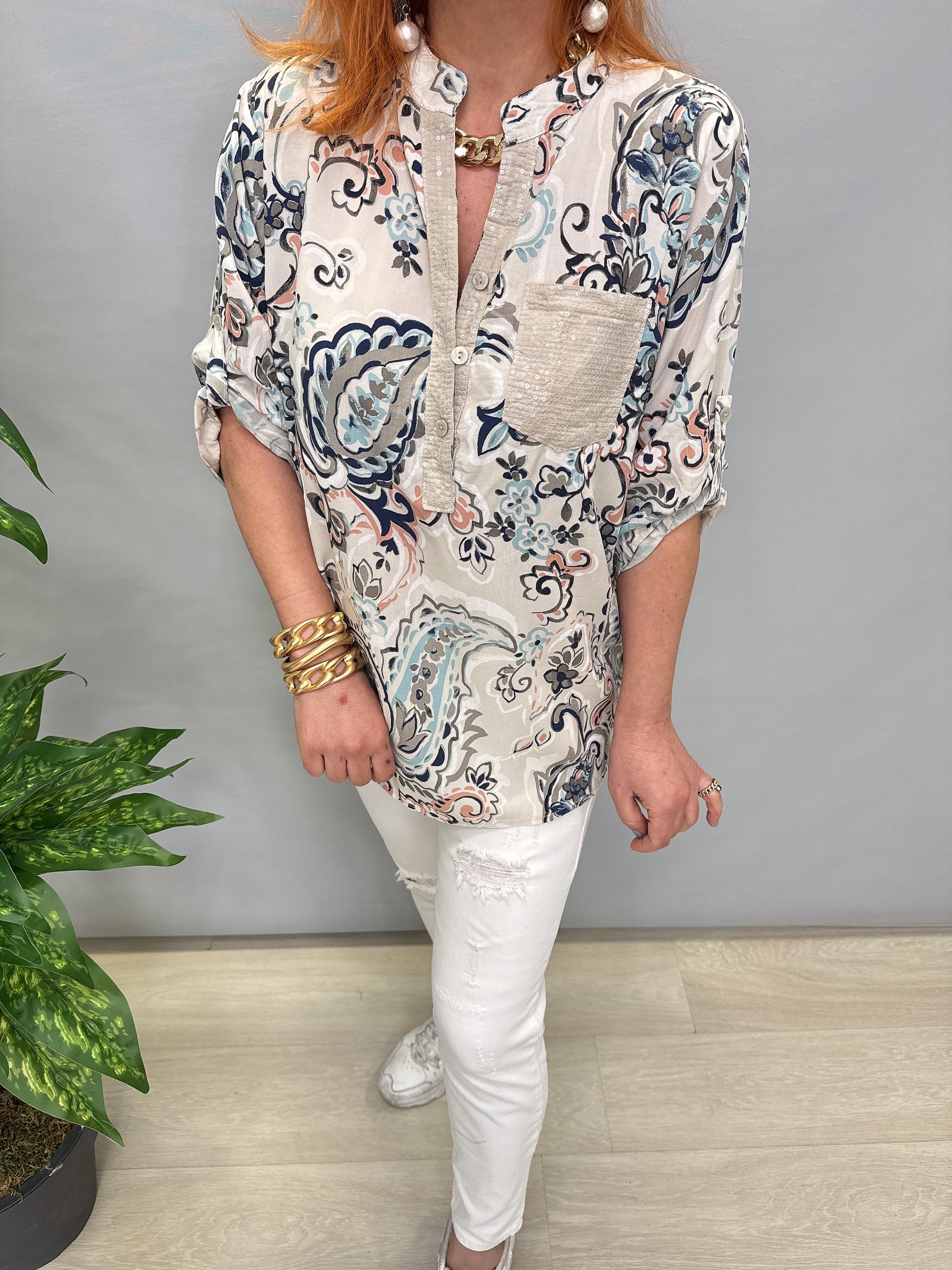 BLZ 8080 PAMUKLU İTALYAN BLUZ TAŞ