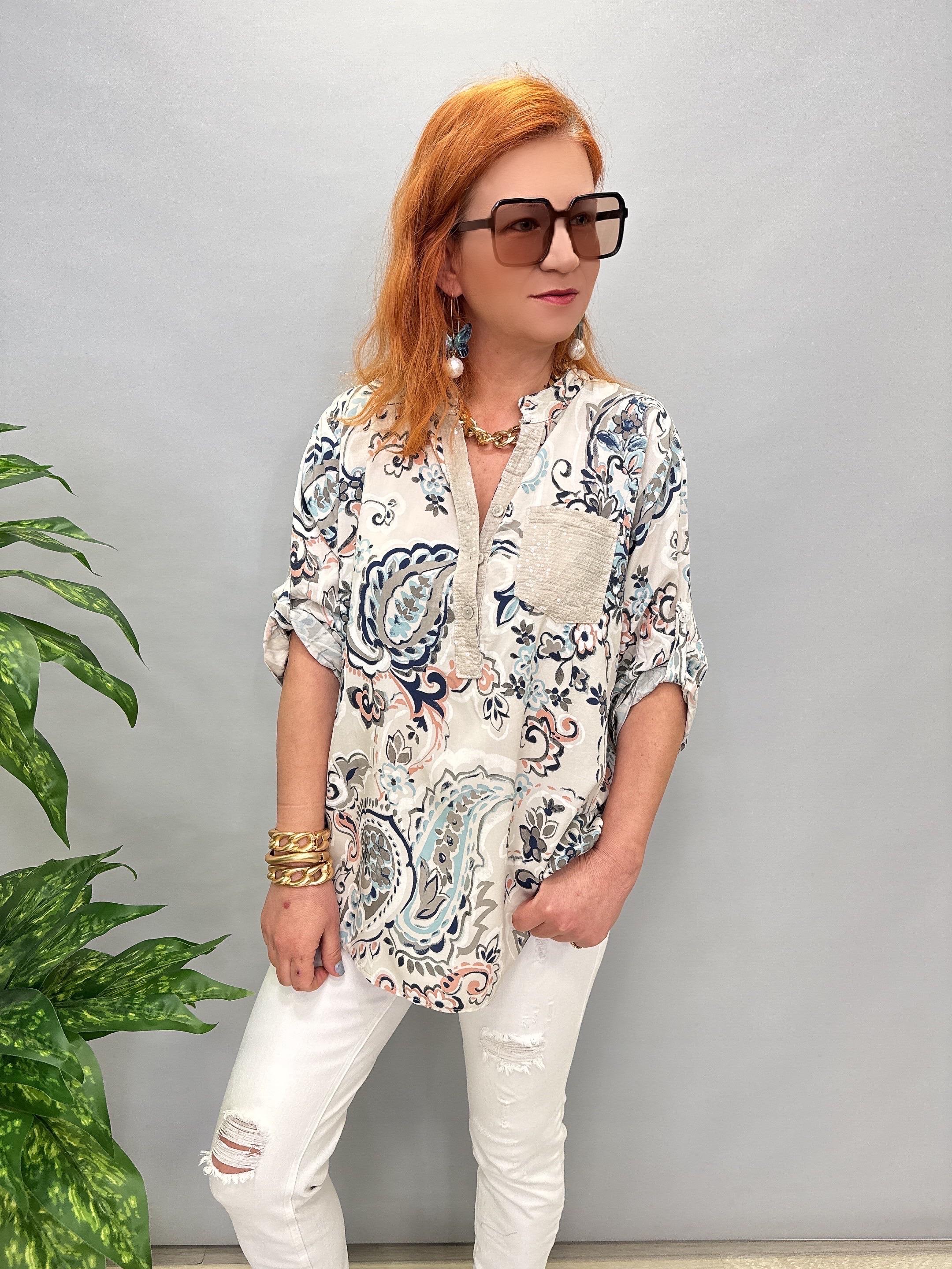 BLZ 8080 PAMUKLU İTALYAN BLUZ TAŞ