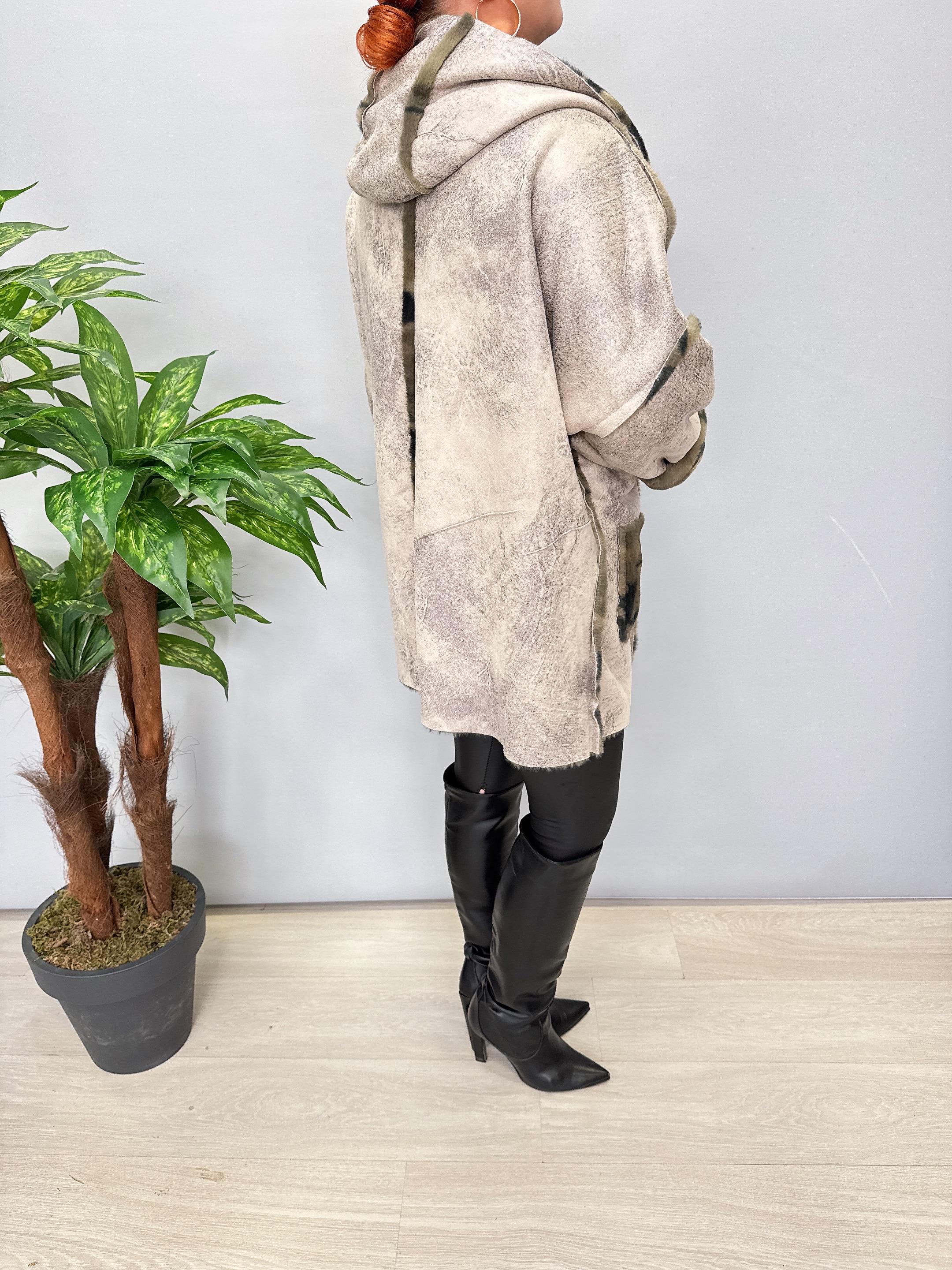 KBN 1831 Italyan Fermuarsız Çift Taraflı Özel Premium Doku İçi Kürklü Taş