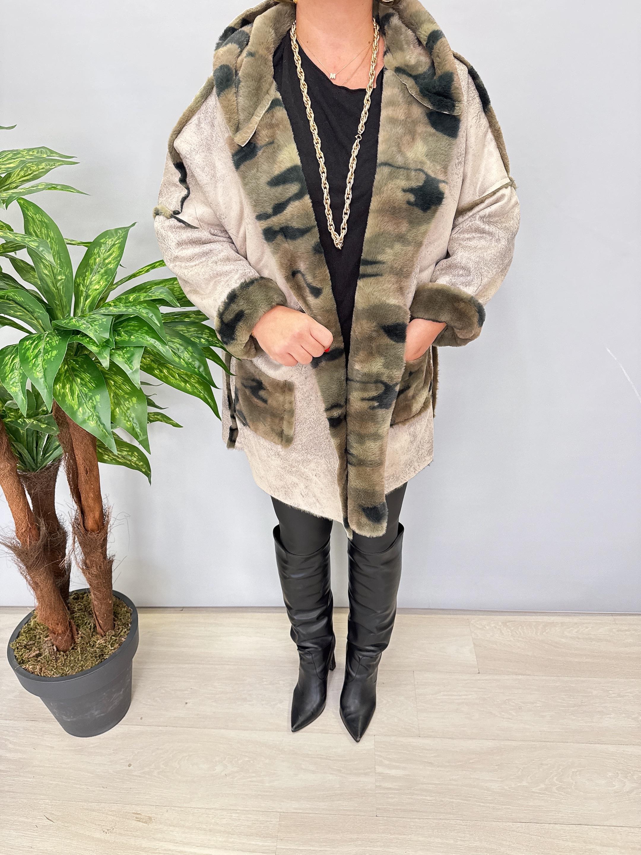 KBN 1831 Italyan Fermuarsız Çift Taraflı Özel Premium Doku İçi Kürklü Taş