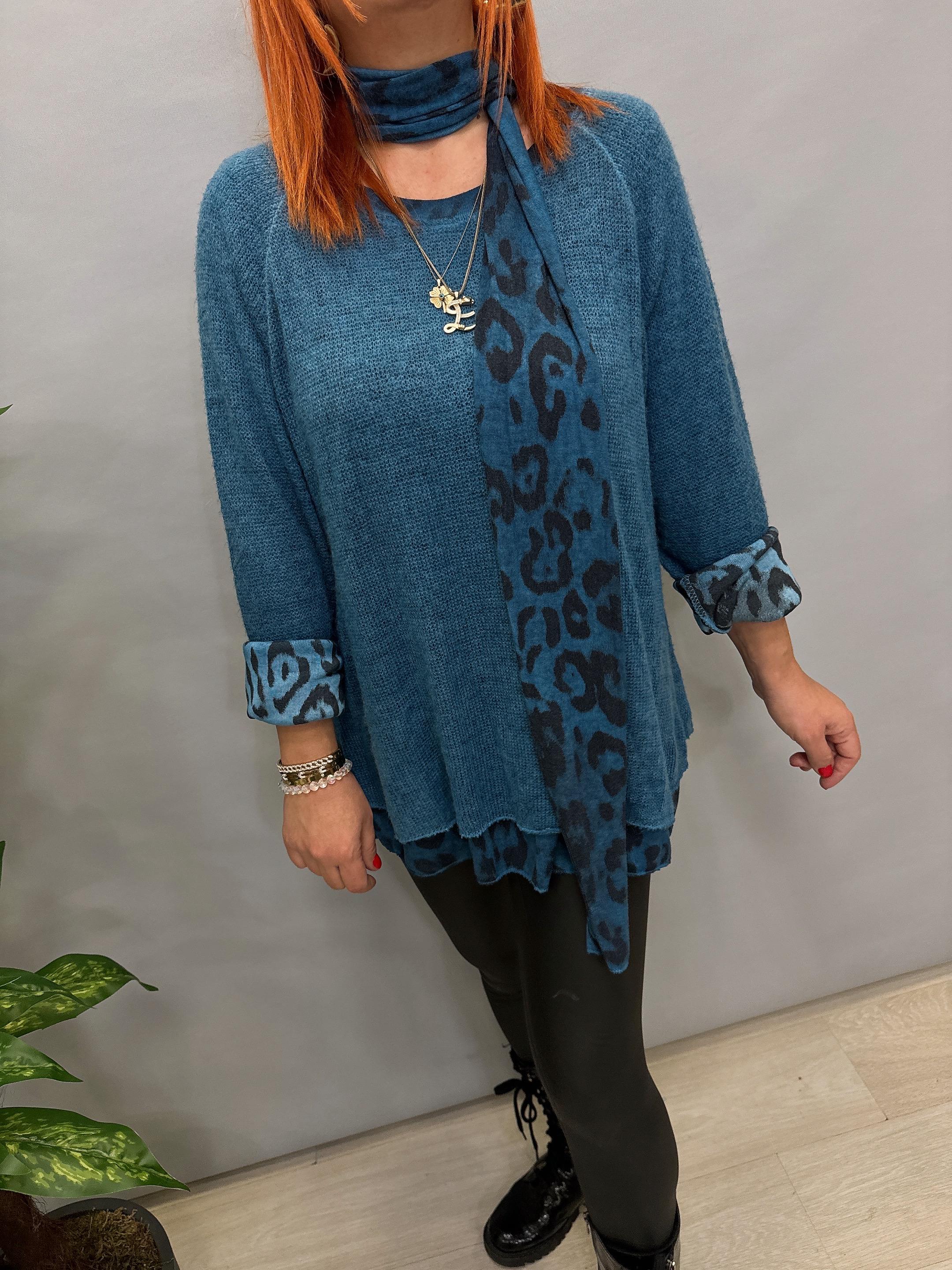 LPR MNS  0117 İTALYAN ŞAL DETAY ASTARLI TRİKO PETROL   48 BEDENE KADAR UYUMLU (TAKIM DEĞİLDİR)