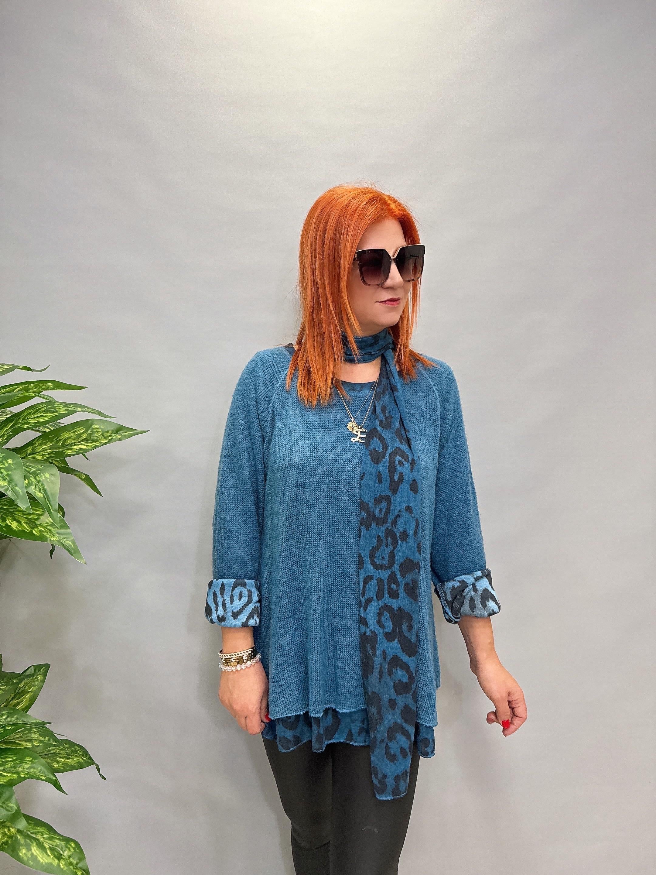 LPR MNS  0117 İTALYAN ŞAL DETAY ASTARLI TRİKO PETROL   48 BEDENE KADAR UYUMLU (TAKIM DEĞİLDİR)