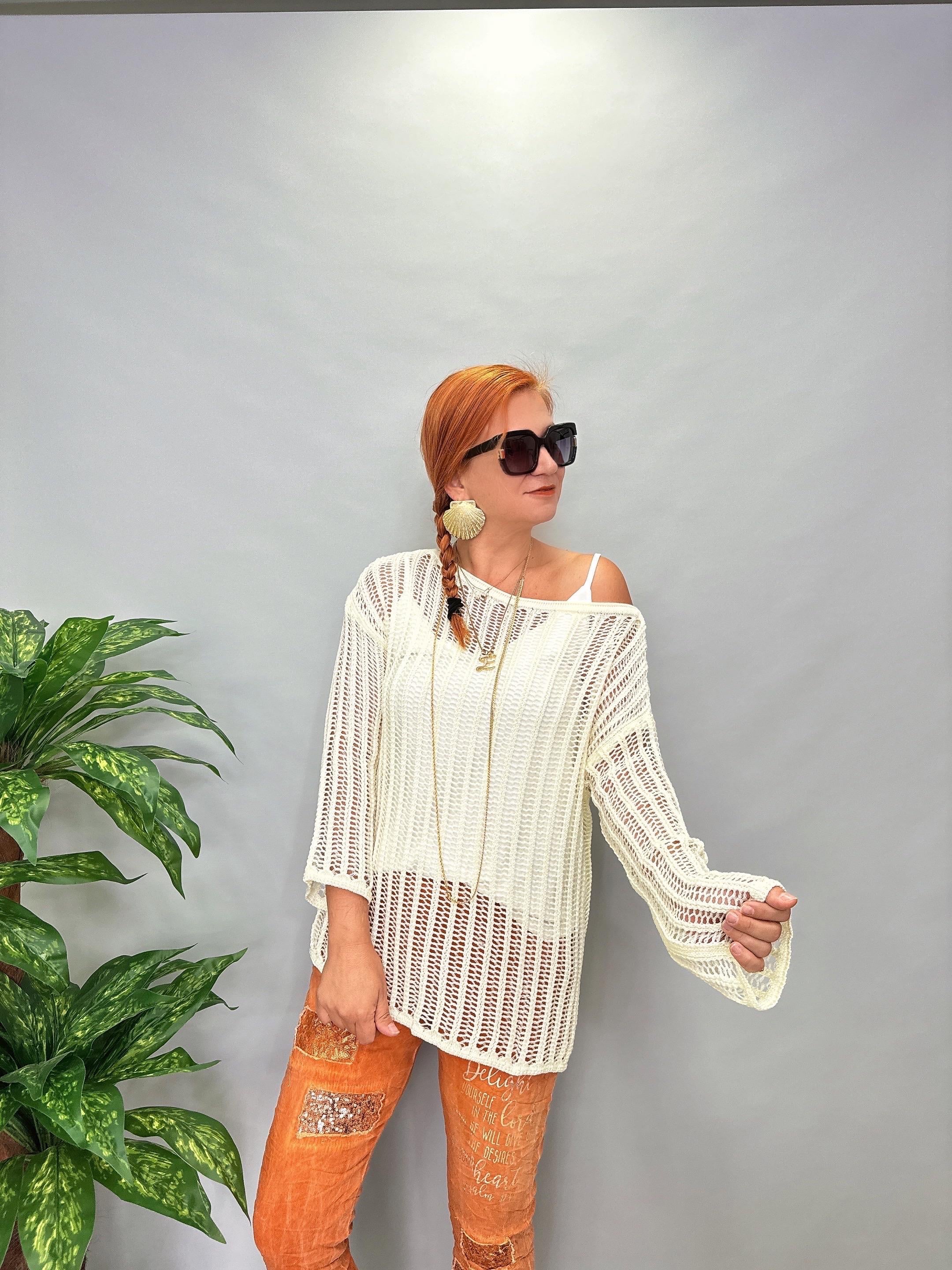 MNS 11114  FİLE  BLUZ  36/50 BEDENE KADAR UYUMLUDUR  BEJ