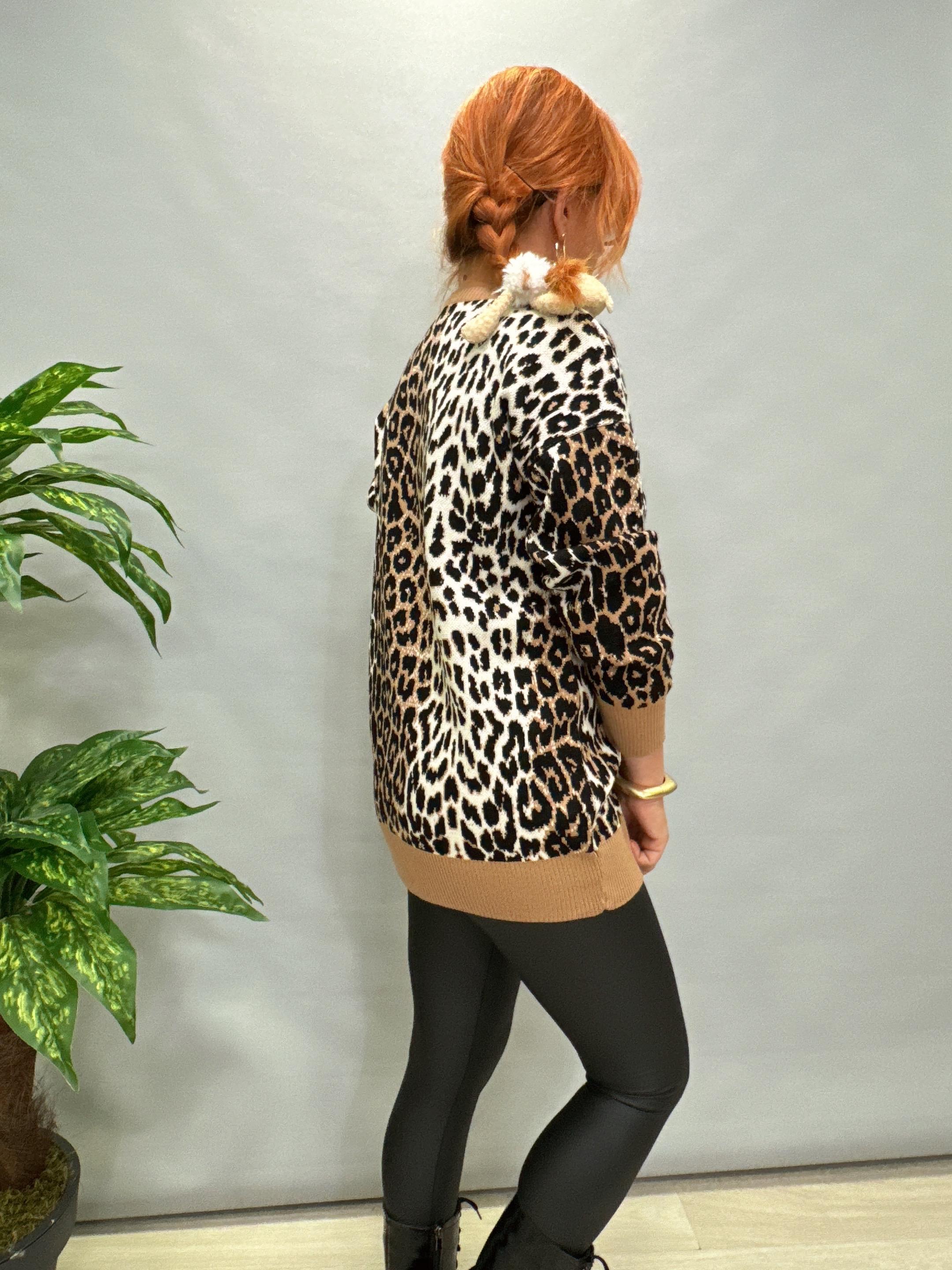 MNS 21116 LEOPAR TRİKO KAZAK TAŞ