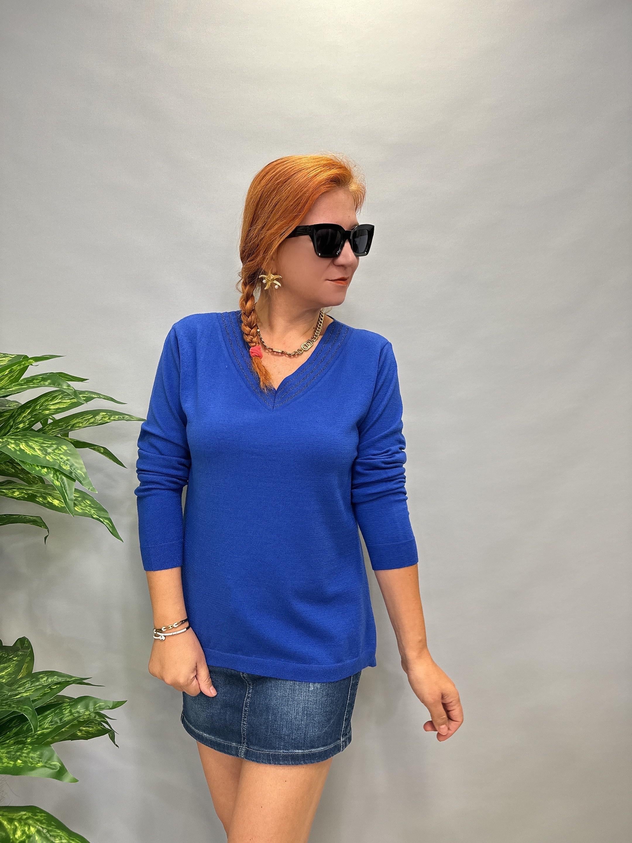 MNS 31006 YAKA DETAY SOFT TOUCH BLUZ  42 BEDENE KADAR UYUMLUDUR  SAKS