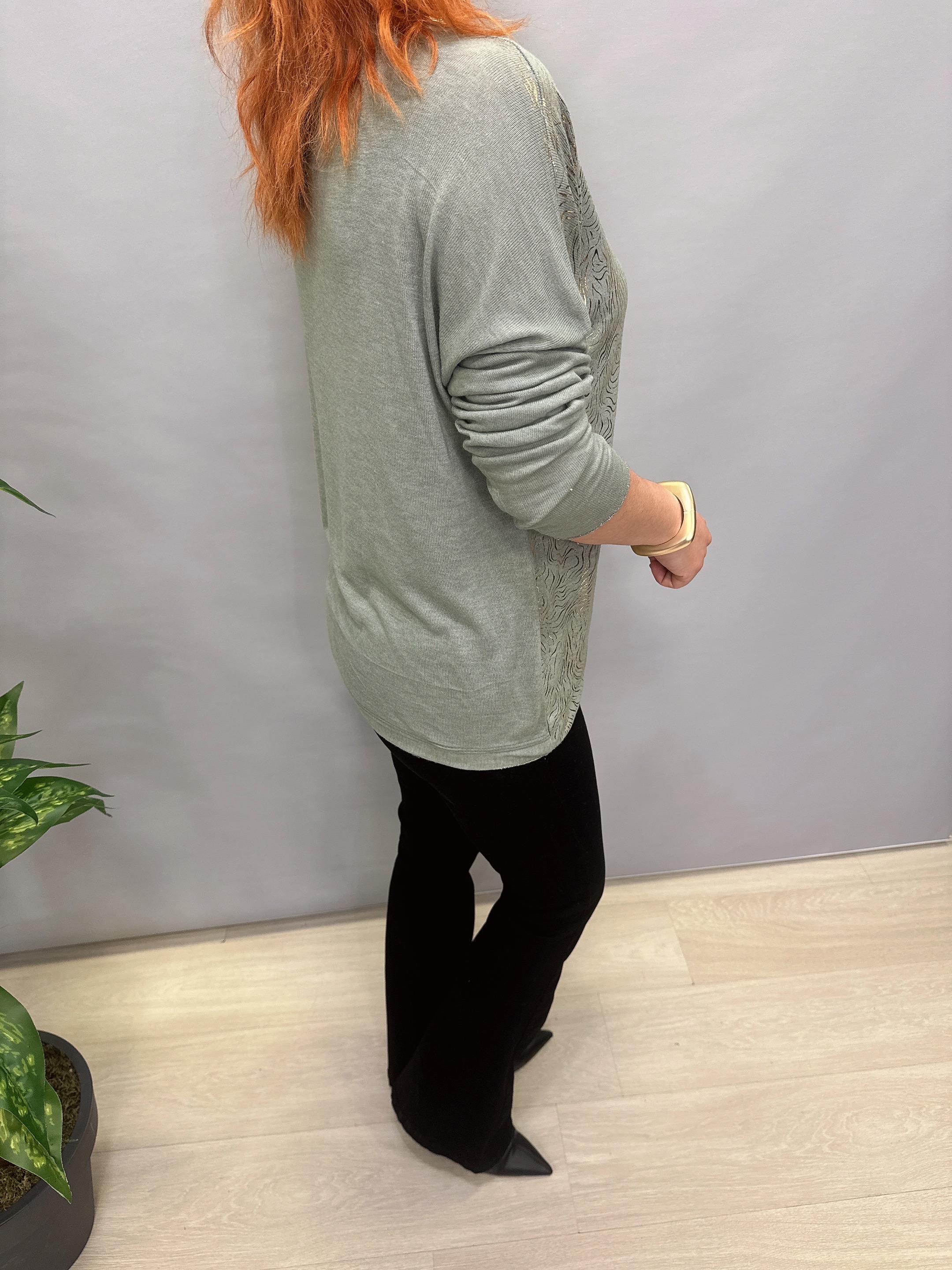 MNS 3546 İTALYAN İNCE TRİKO BLUZ AÇIK YEŞİL