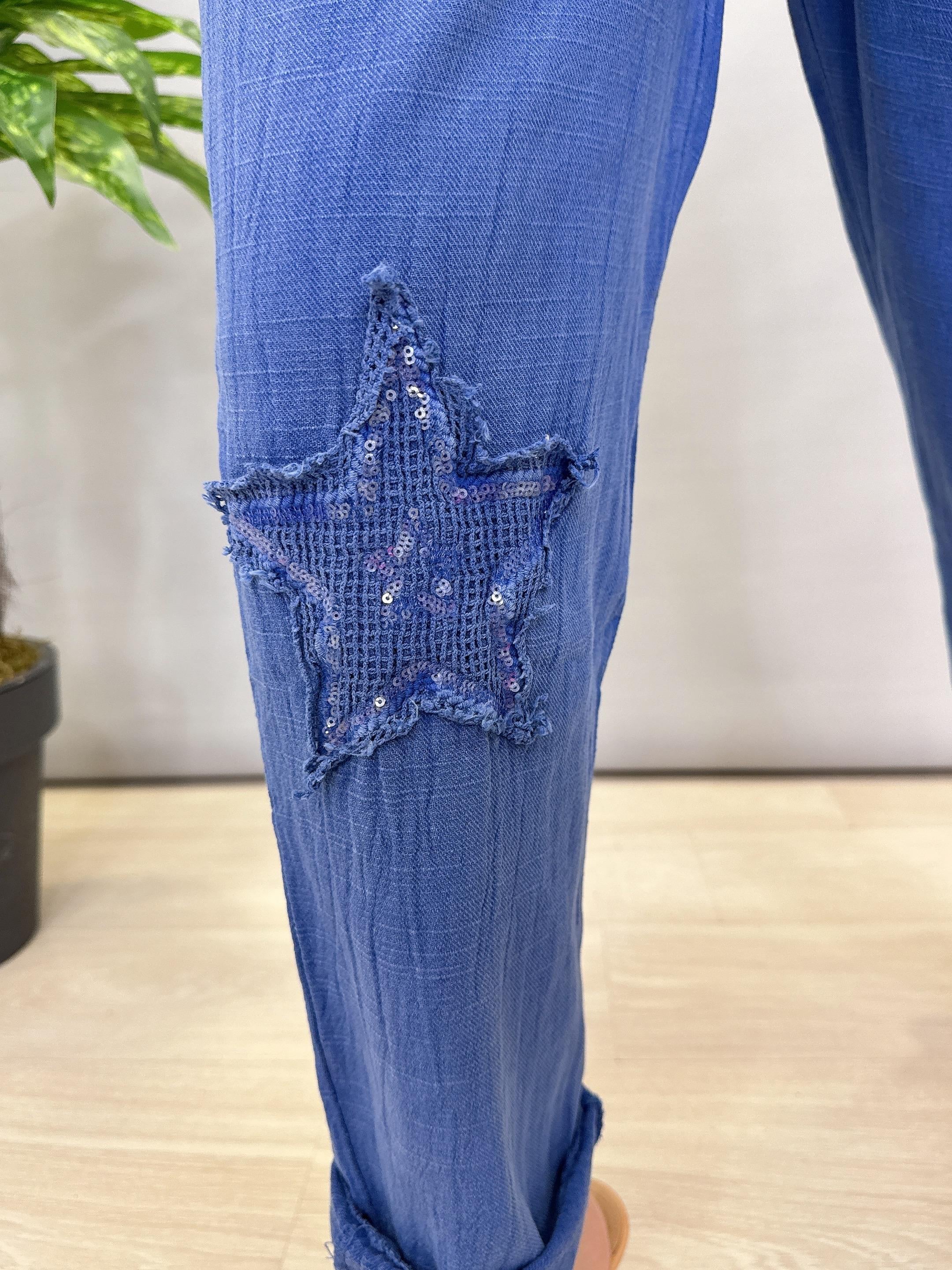 PMK MNS 4045 PAYET DETAY PAMUKLU PANTOLON 46 BEDENE KADAR UYUMLUDUR SAKS MAVİ