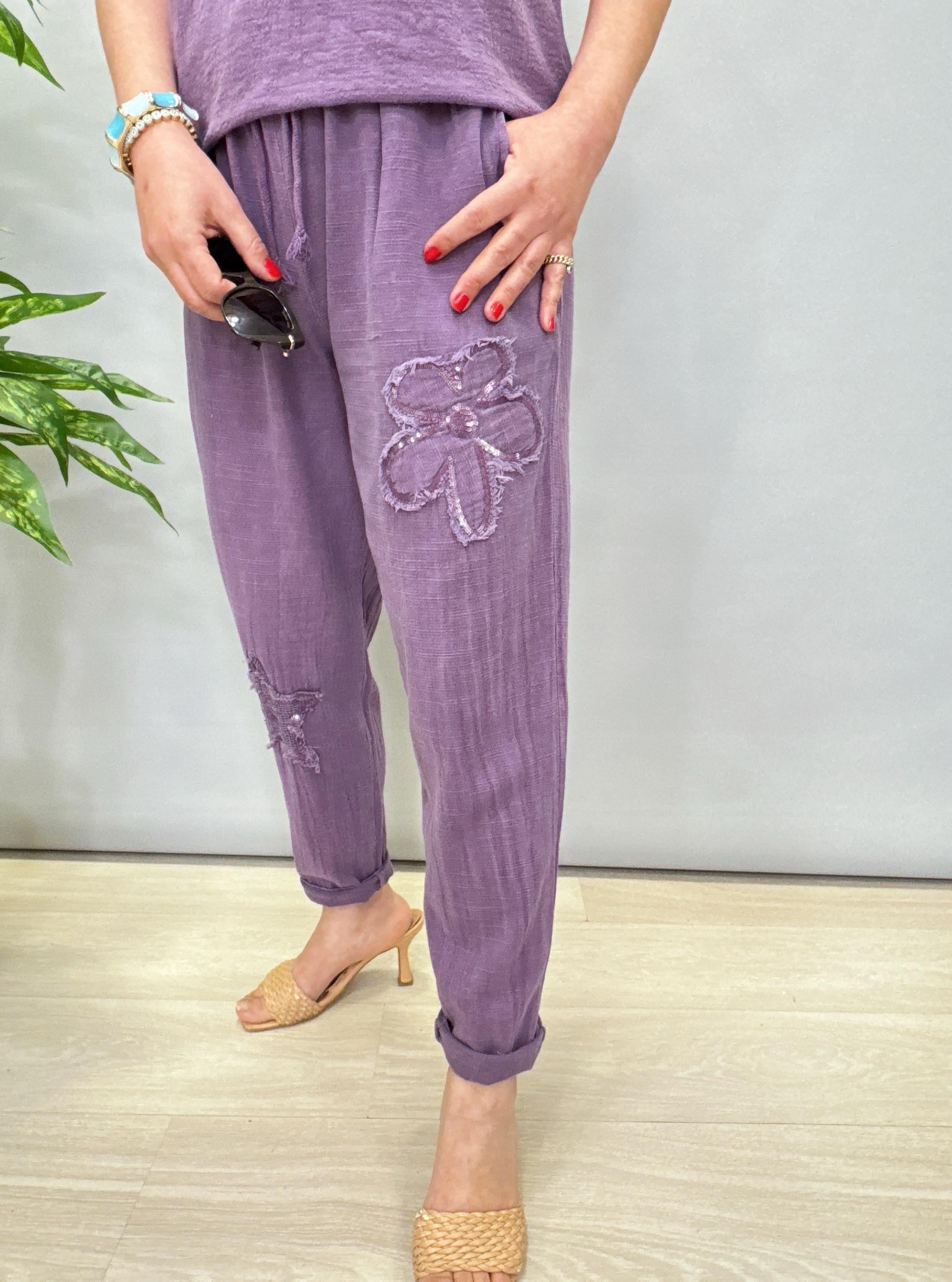 PMK MNS 4045 PAYET DETAY PAMUKLU PANTOLON 46 BEDENE KADAR UYUMLUDUR MOR