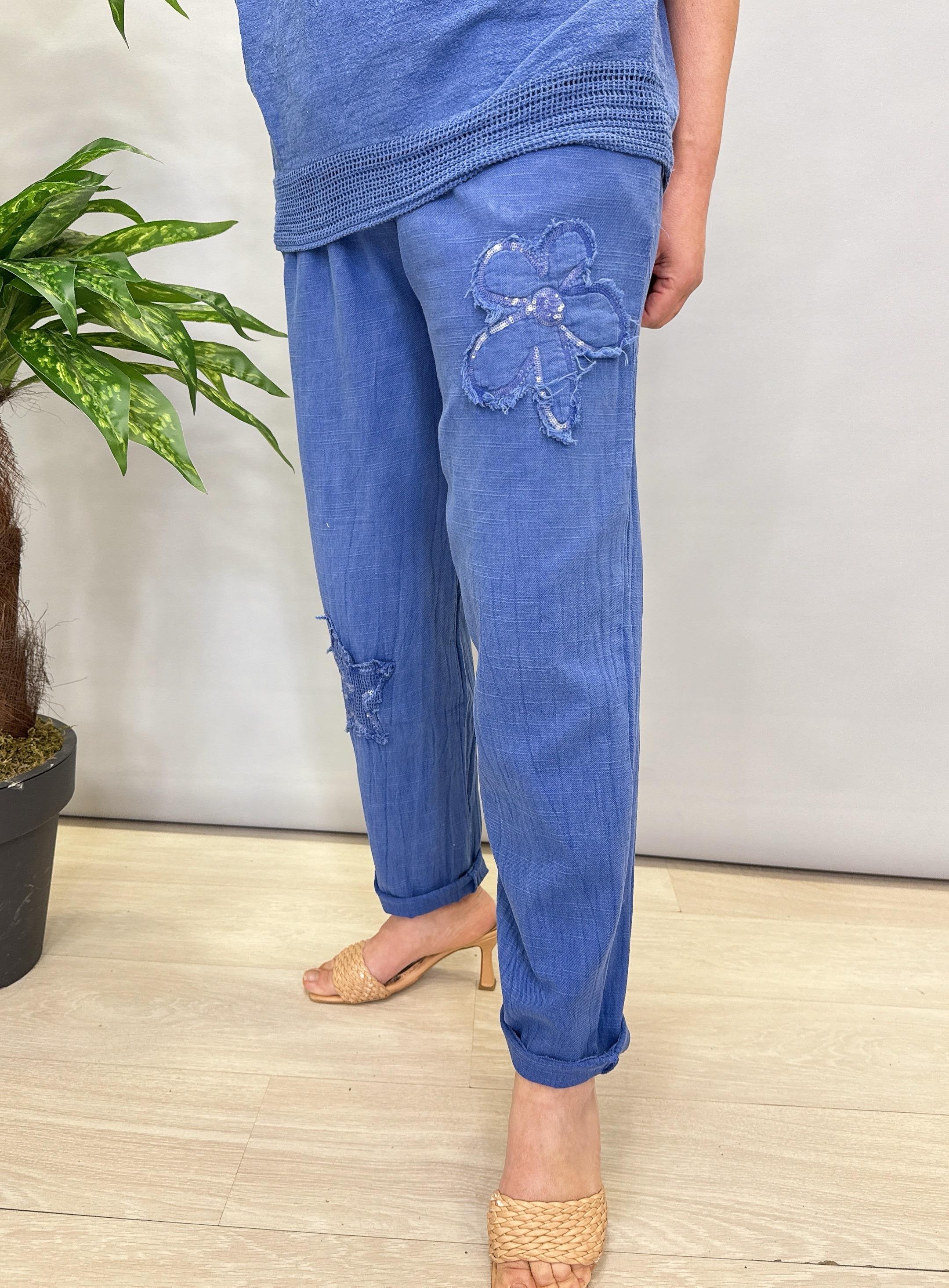 PMK MNS 4045 PAYET DETAY PAMUKLU PANTOLON 46 BEDENE KADAR UYUMLUDUR SAKS MAVİ