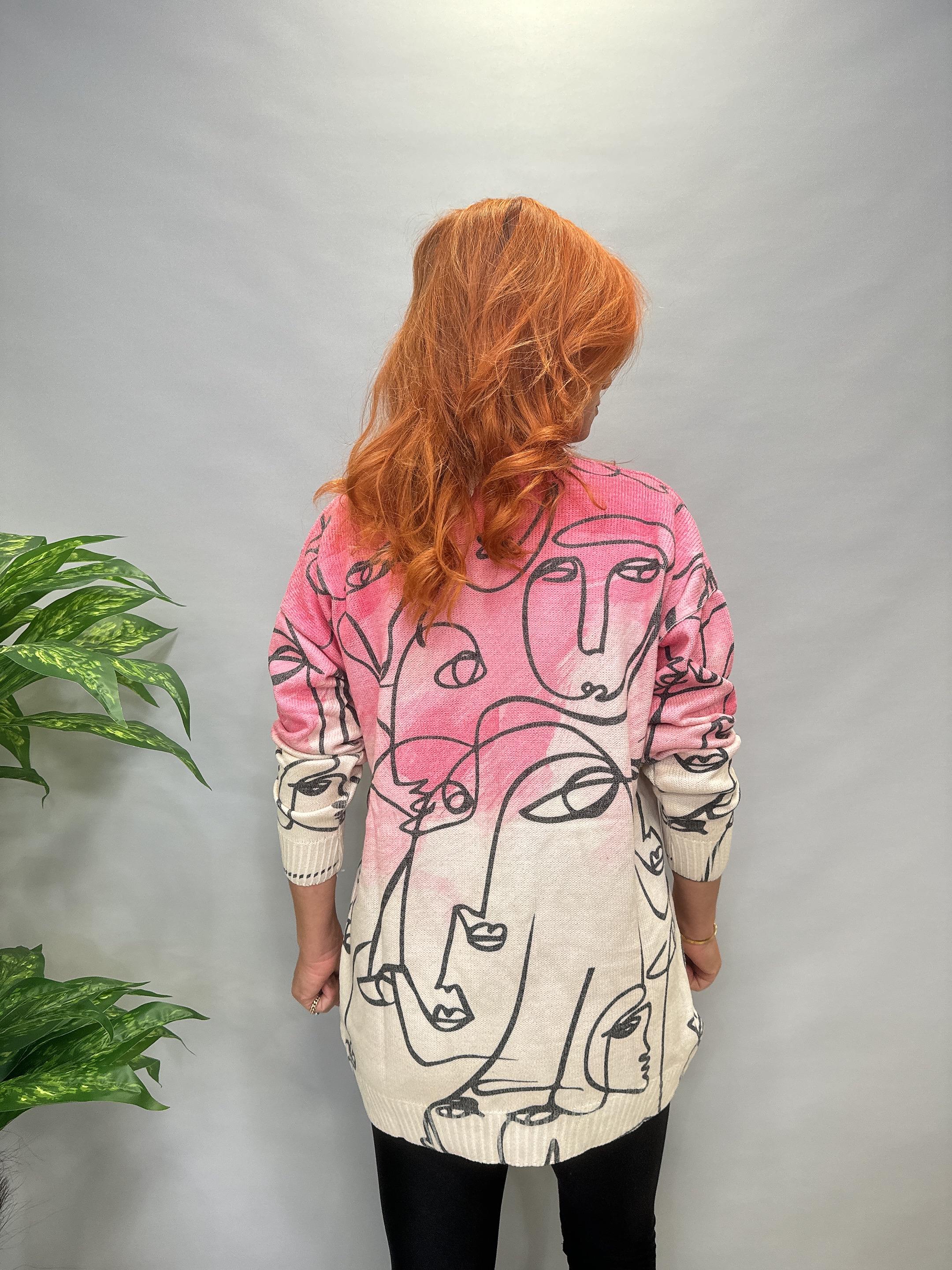 MSN 5067 DİJİTAL BASKI TRİKO BLUZ  SİLÜET  44 BEDENE KADAR UYUMLUDUR 