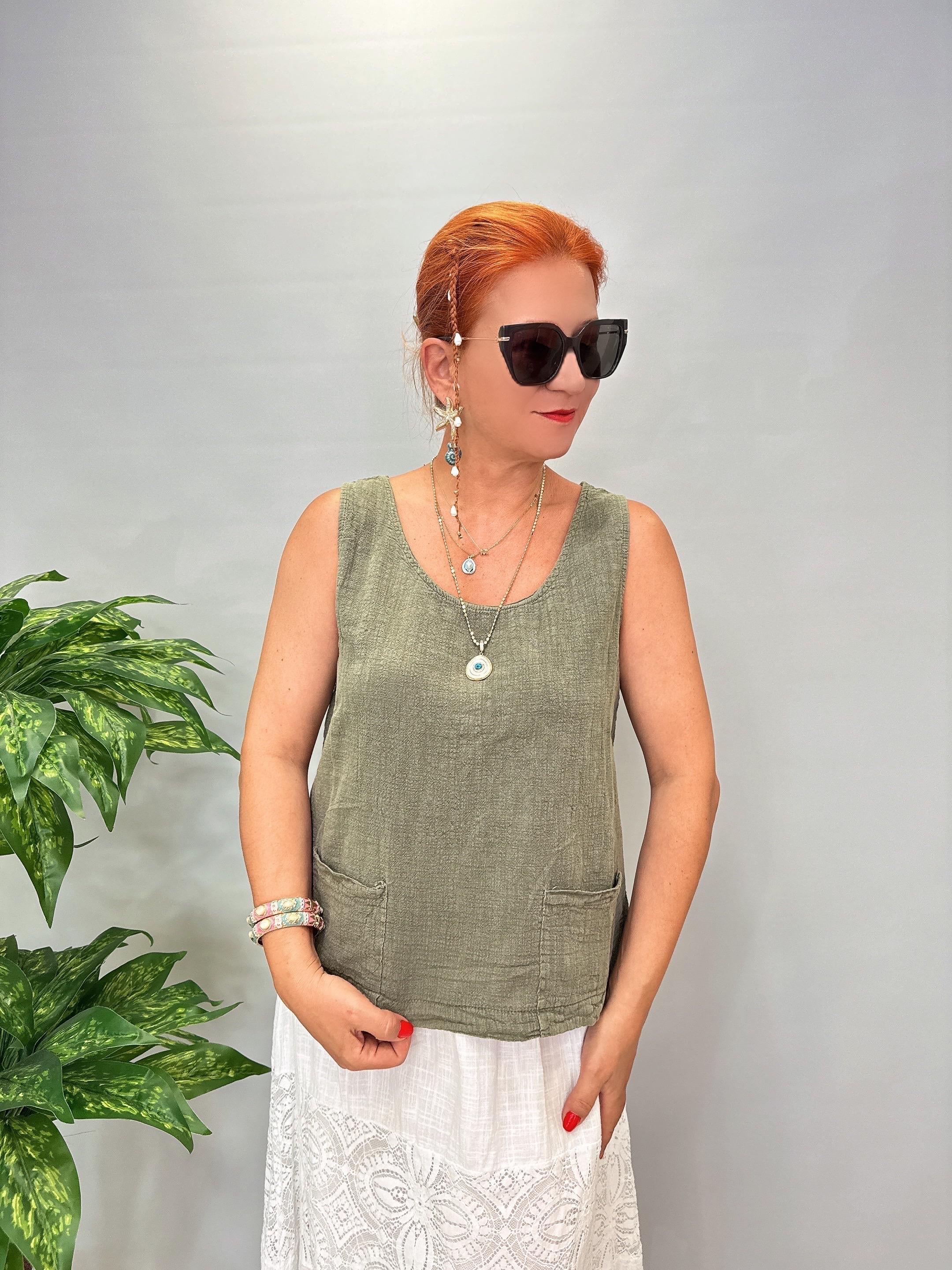 RSM 6001 Pamuklu Bluz Haki