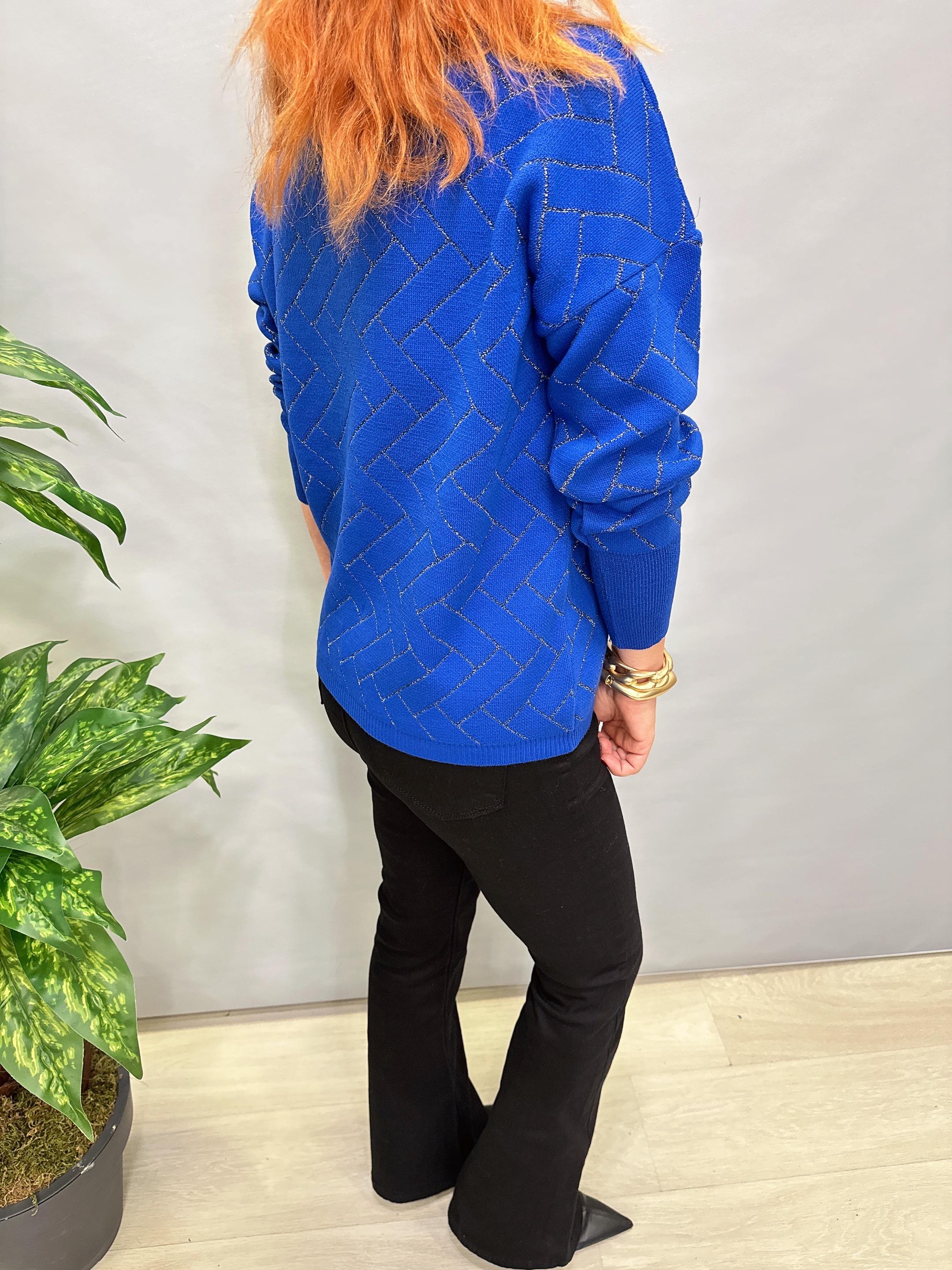 YNY MNS 21124 SİMLİ KOL DÜĞME DETAY TRİKO SAKS MAVİ