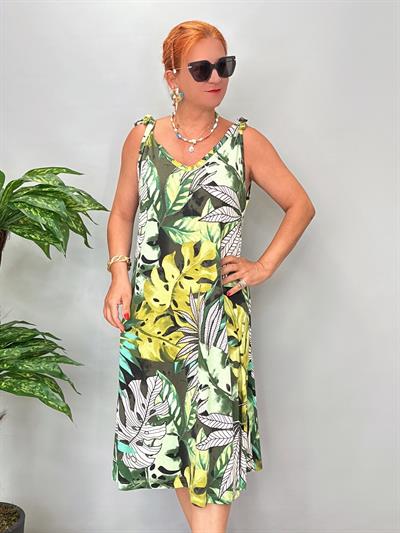  BDY 1 BEDEN KÜÇÜK ALINIZ 2464 Salaş Likralı Viskon Penye Elbise 