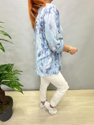  BLZ 8083 İTALYAN PAMUKLU VİSKON BLUZ BEBE MAVİ
