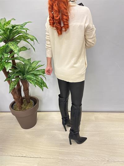 0710 Degaje Yaka Triko Krem 