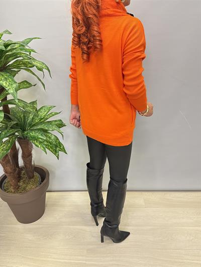 0710 Degaje Yaka Triko Turuncu