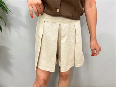 0736 Ham Keten Şort 
