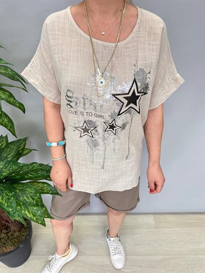 2030 Italyan Desenli Bluz Taş