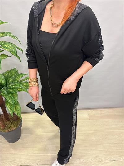 108 PAYET DETAY LİKRALI TAKIM SİYAH 