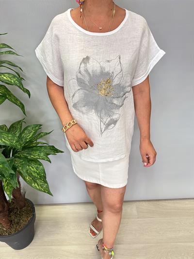 1090 Italyan Bluz Beyaz