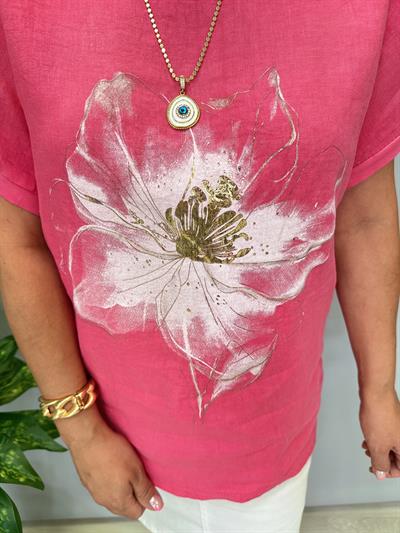 1090 Italyan Bluz Fuşya