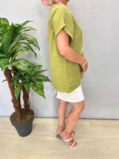 1090 Italyan Bluz Yeşil