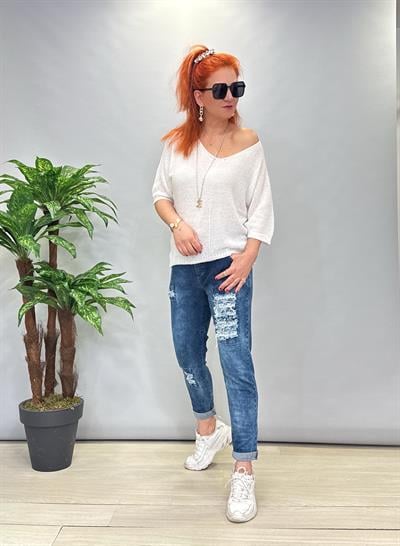 1137 1 beden küçük alınız PAYET DETAY TASARIM FULL LİKRALI İNCE KOT PANTOLON KOYU MAVİ  boyum 1.64