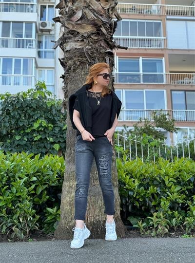 1137 1 beden küçük alınız PAYET DETAY TASARIM FULL LİKRALI İNCE KOT PANTOLON Füme/Siyah boyum 1.64