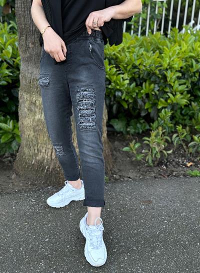 1137 1 beden küçük alınız PAYET DETAY TASARIM FULL LİKRALI İNCE KOT PANTOLON Füme/Siyah boyum 1.64