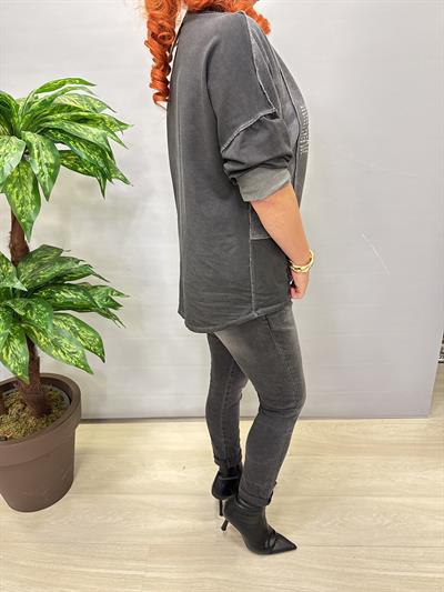 1137 Tasarım Sweat Bluz Füme