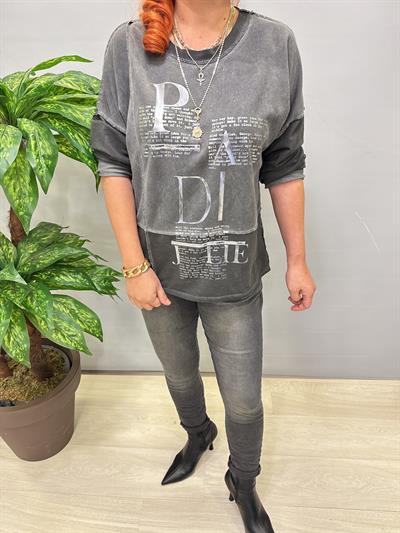 1137 Tasarım Sweat Bluz Füme