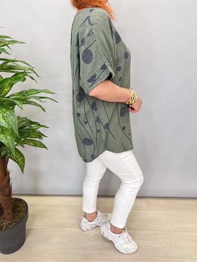 1220 İTALYAN PAMUKLU BLUZ HAKİ