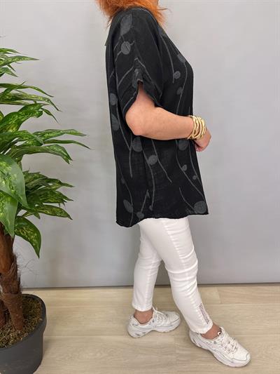 1220 İTALYAN PAMUKLU BLUZ SİYAH