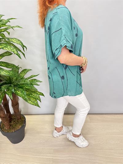 1220 İTALYAN PAMUKLU BLUZ YEŞİL