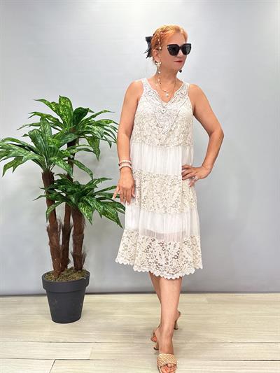 ASL 1240 Italyan Payet Detaylı Elbise Taş